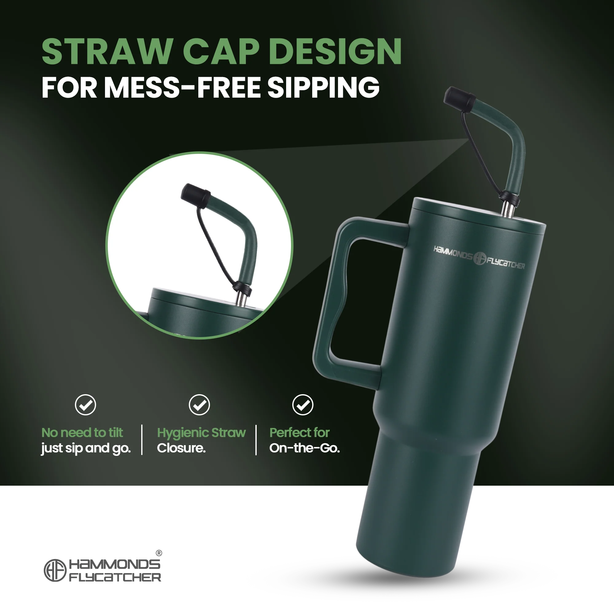 1200ML Insulated Tumbler with Straw, BPA-Free Travel Mug for Hot & Cold Beverages & Water, Sipper Coffee Tumbler Bottle, Leakproof Tumblr for Car, Gym, Yoga, Hiking - Image 27