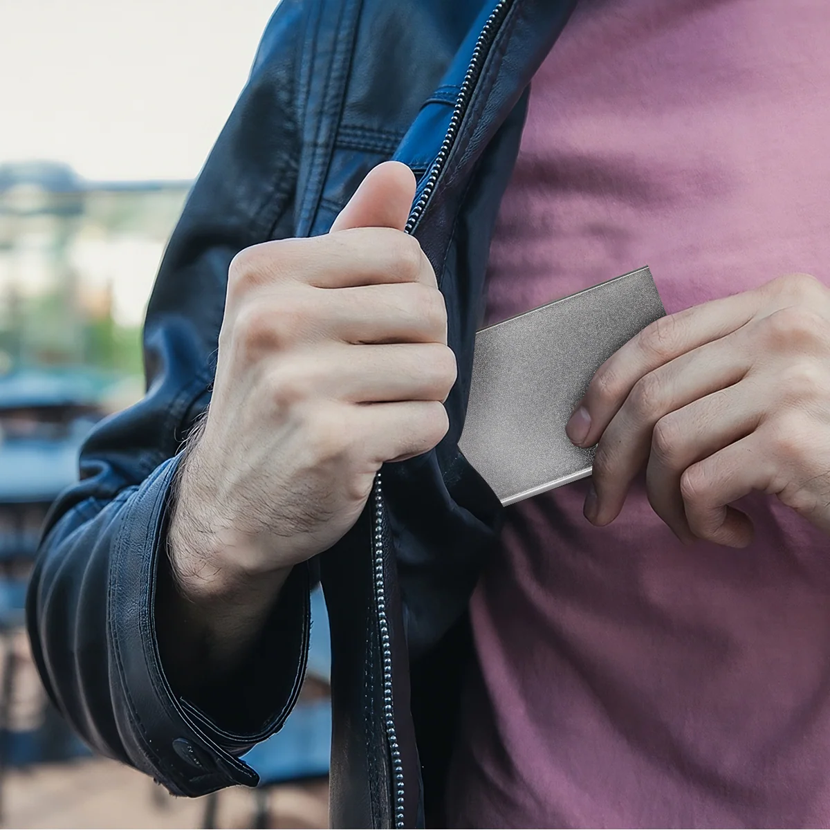 ATM Debit/Credit Card Holder for Men and Women - Aluminum Metal RFID Protected Smart Pop-Up Card Holder Wallet for Men - Image 15