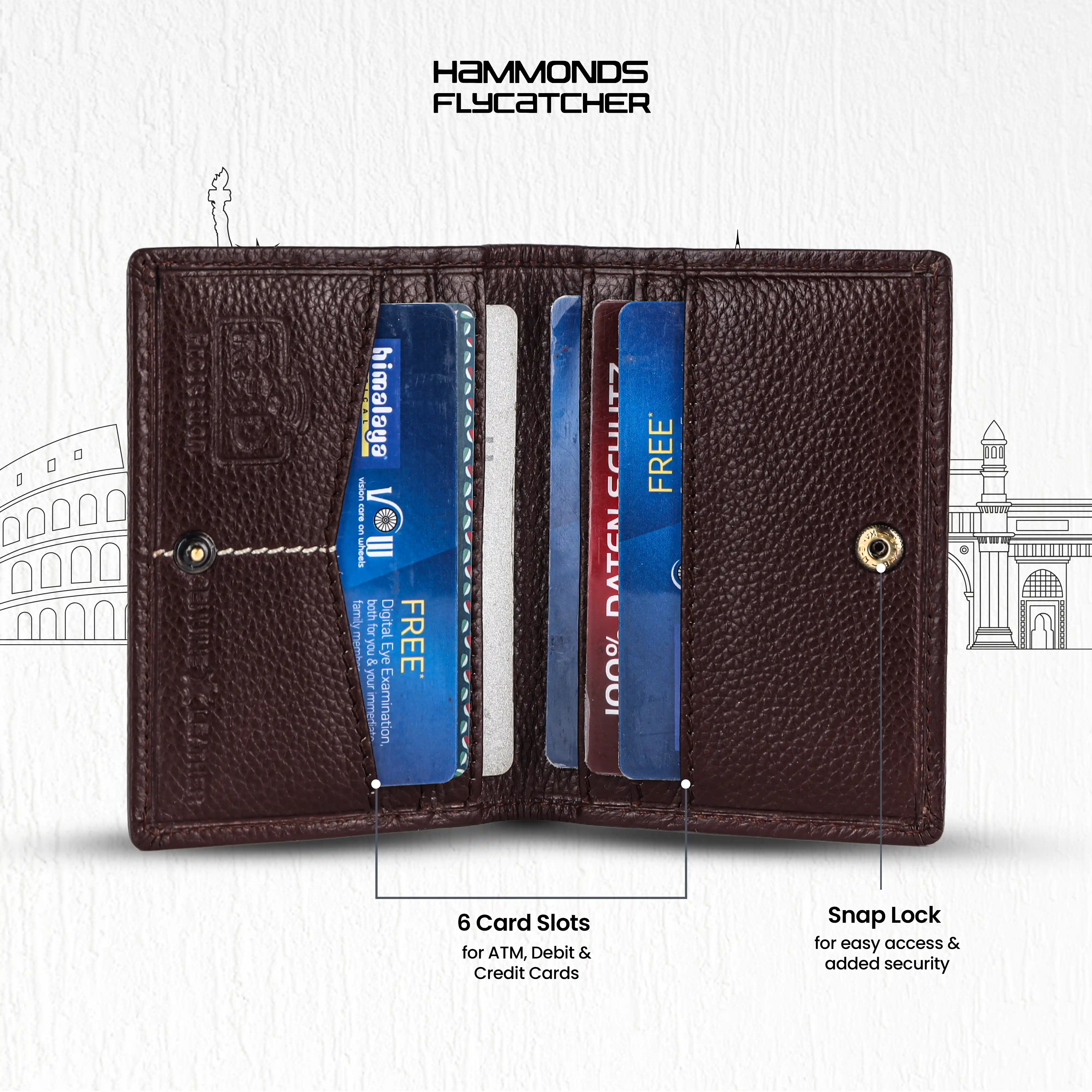 Card Holder Wallet for Men and Women - Genuine Leather - RFID Protected - 6 Slots for ATM Credit/Debit Card - Image 37