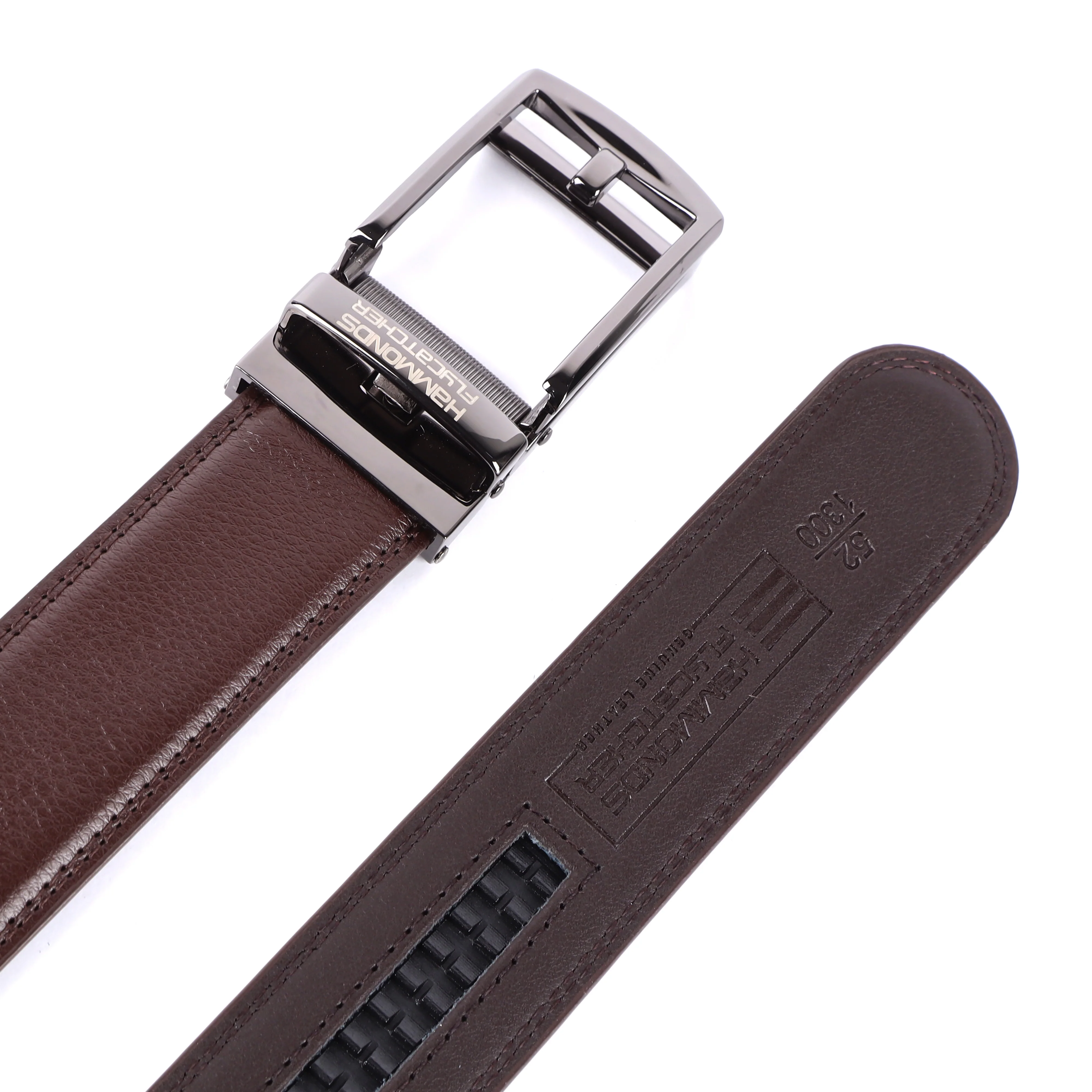 Genuine Leather Autolock Belt for Men - Perfect for Formal and Casual Wear - Adjustable Waistband up to 46 Inches - Autolock Feature - Image 9
