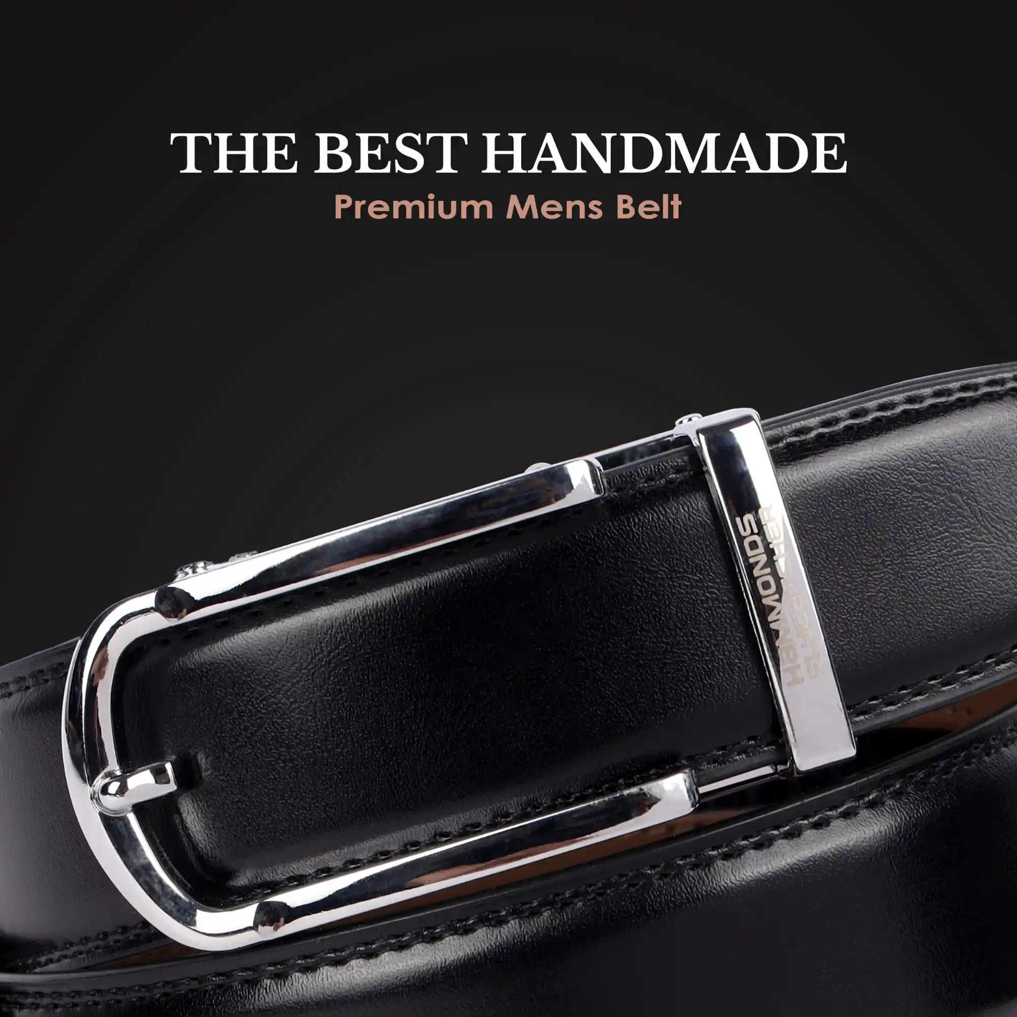Genuine Leather Belts for Men, Autolock Micro Adjustable Ratchet Track Leather Belt for Men, Formal & Casual Leather Belt - Image 6