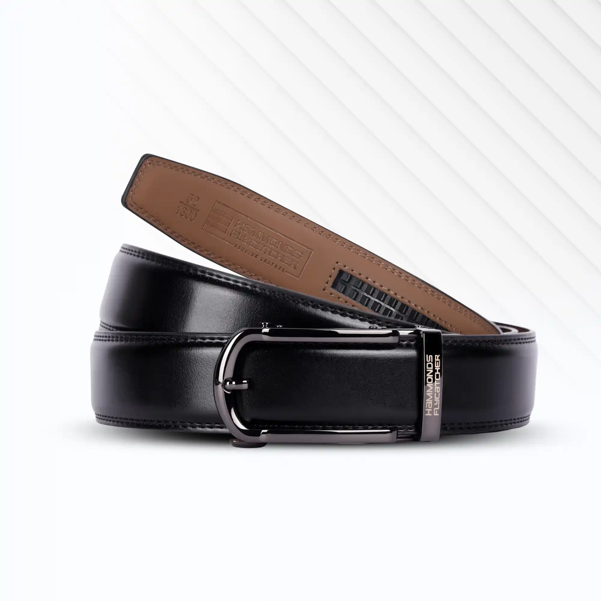 Genuine Leather Belts for Men, Autolock Micro Adjustable Ratchet Track Leather Belt for Men, Formal & Casual Leather Belt - Image 8