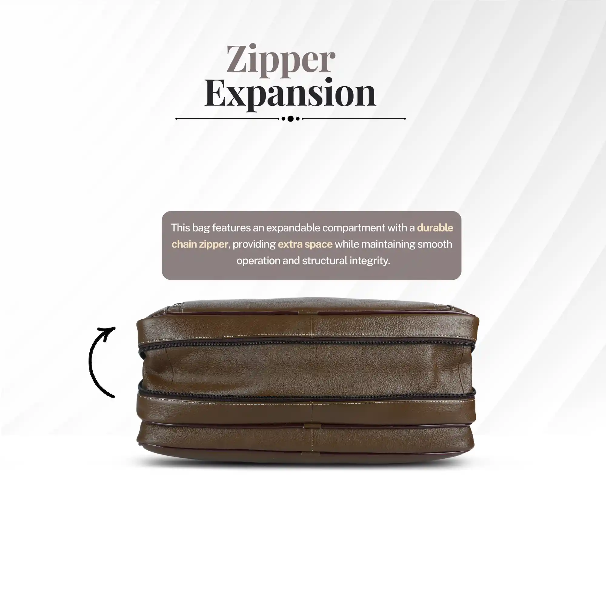 Genuine Leather Expandable Laptop Bag for Men with Adjustable Strap - Fits Upto 15.6" Laptop/MacBook - 1 Year Warranty - Image 14