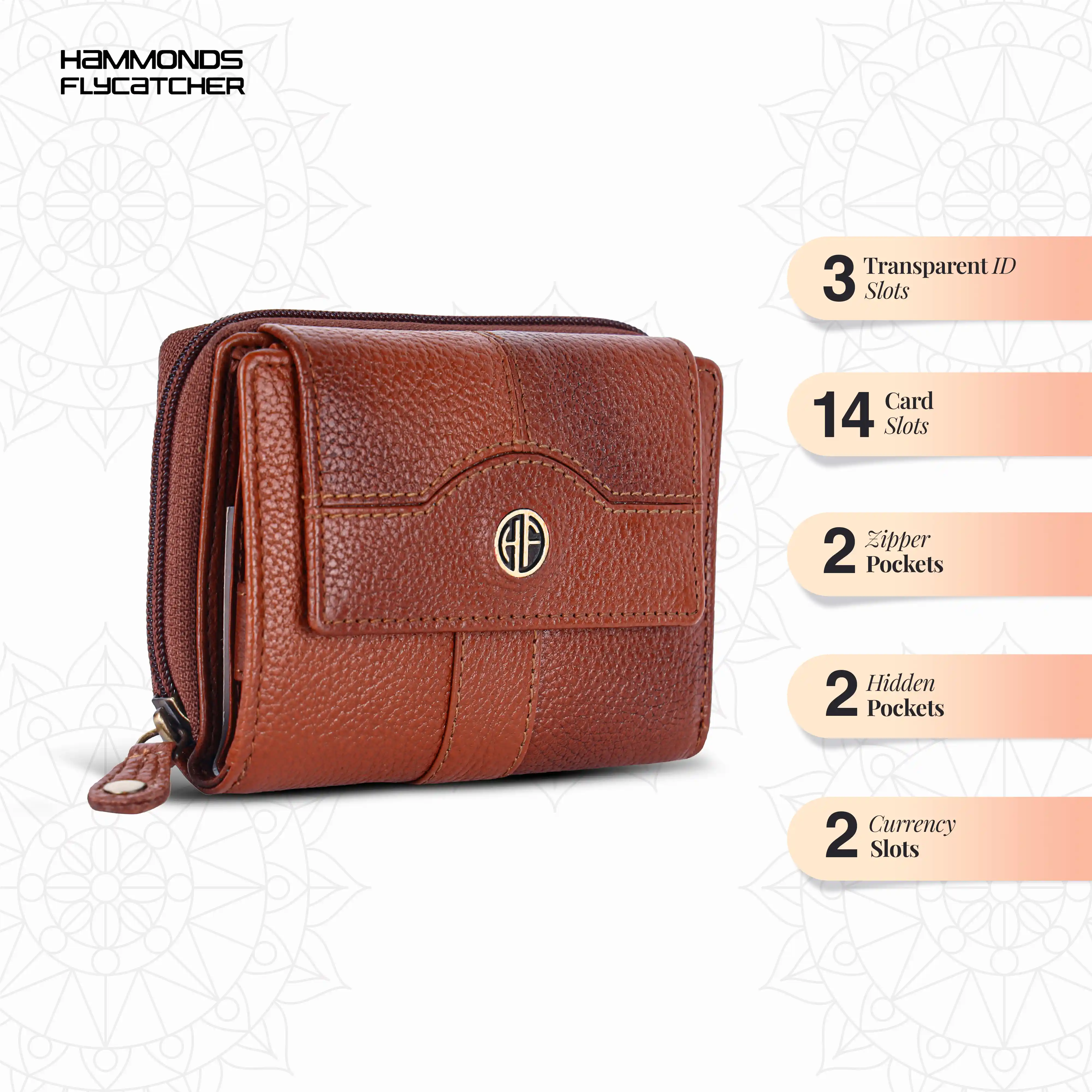 Genuine Leather Ladies Purse with 14 Cards Slots - Womens purses with RFID Protection - Image 47