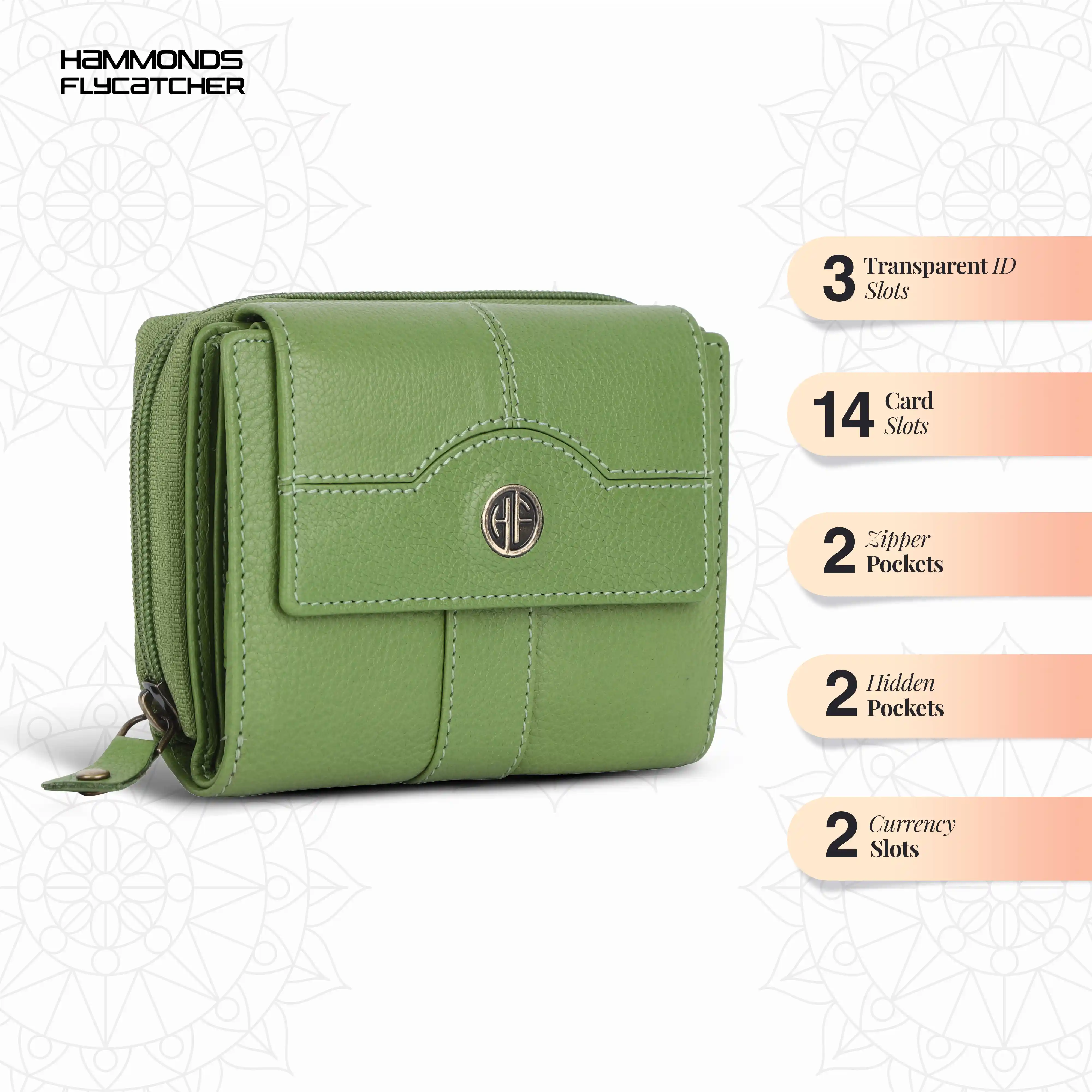Genuine Leather Ladies Purse with 14 Cards Slots - Womens purses with RFID Protection - Image 81