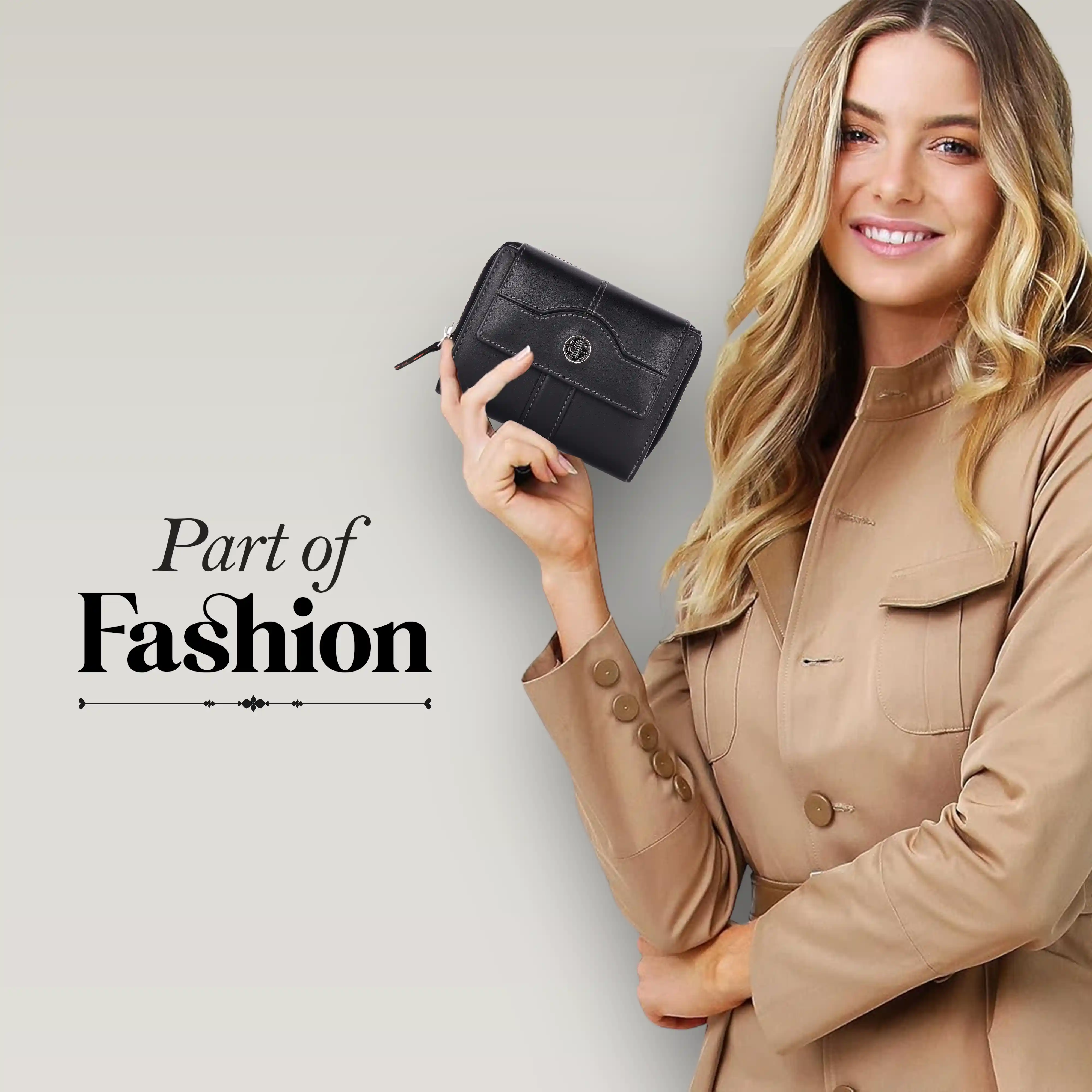 Genuine Leather Ladies Purse with 14 Cards Slots - Womens purses with RFID Protection - Image 92