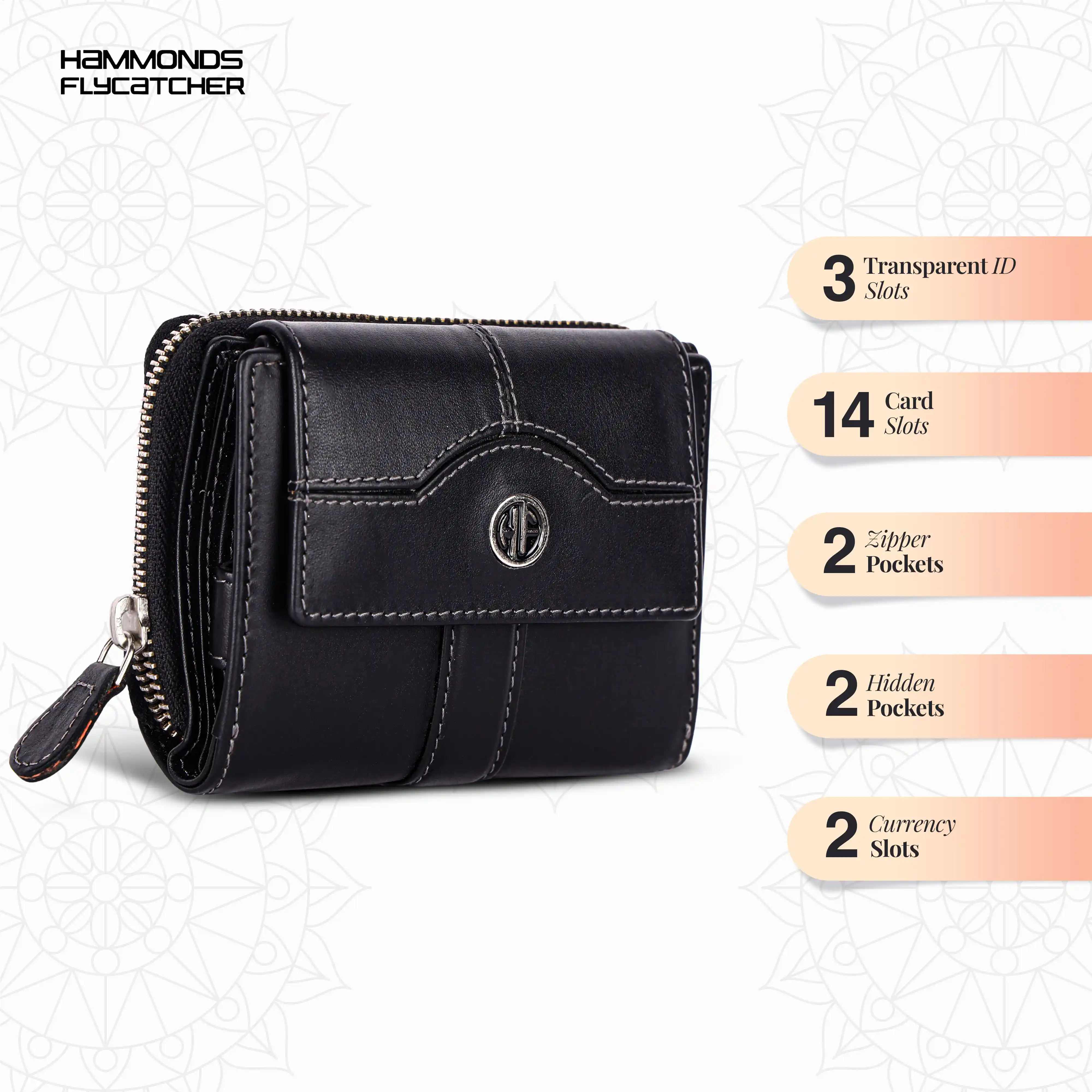 Genuine Leather Ladies Purse with 14 Cards Slots - Womens purses with RFID Protection - Image 94