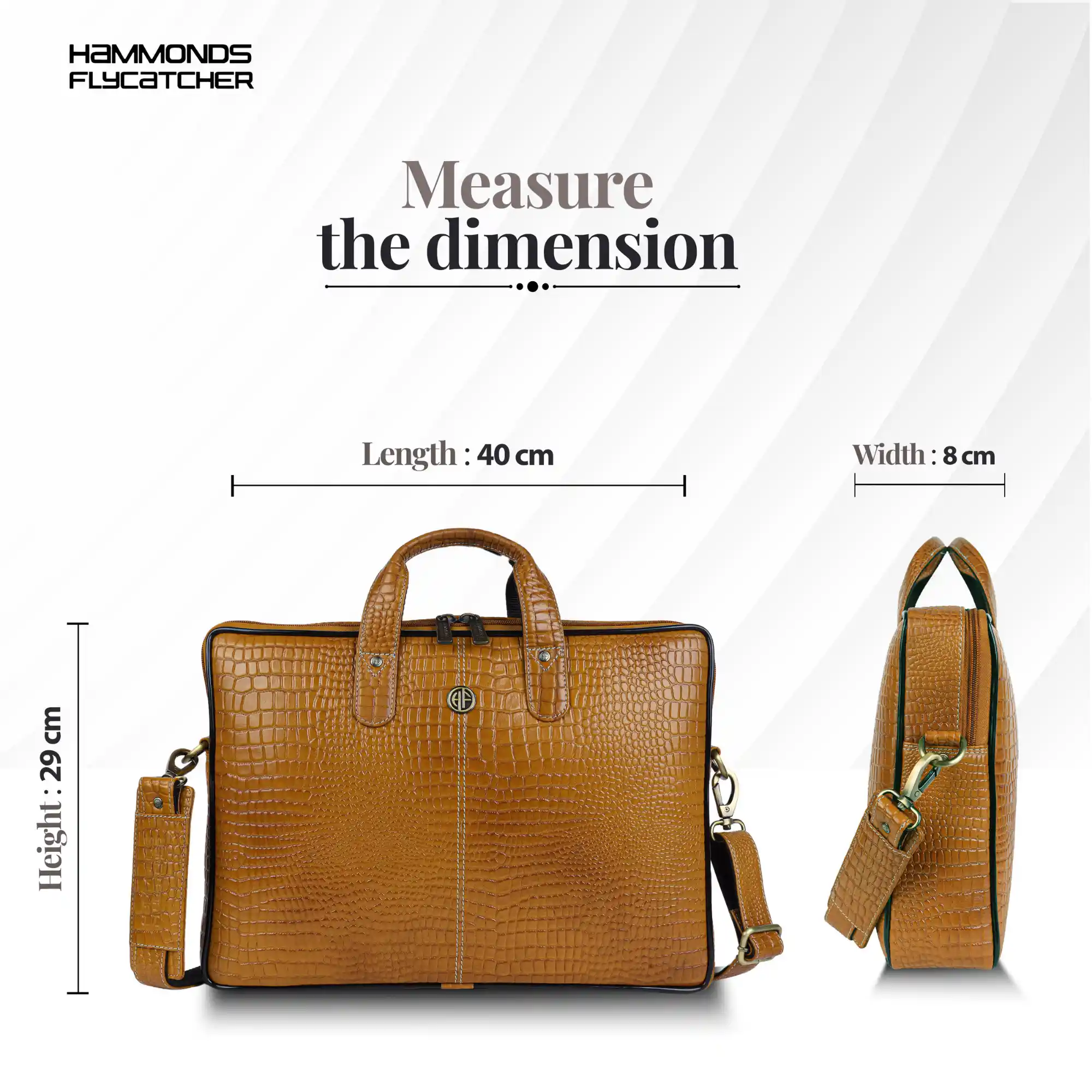 Genuine Leather Laptop Bag for Men - Office Bag - Fits Up to 14/15.6 Inch Laptop/MacBook - Image 166