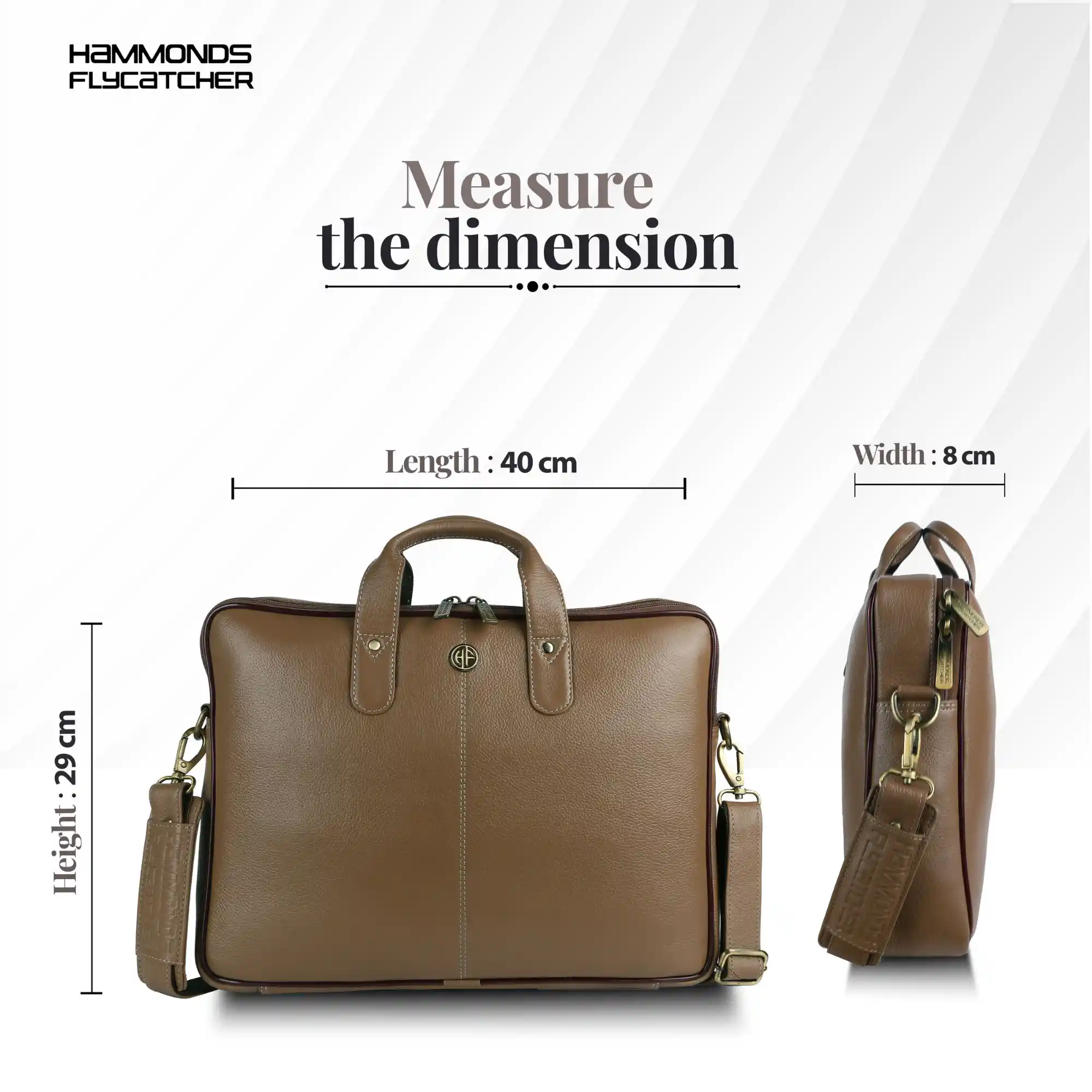Genuine Leather Laptop Bag for Men - Office Bag - Fits Up to 14/15.6 Inch Laptop/MacBook - Image 31