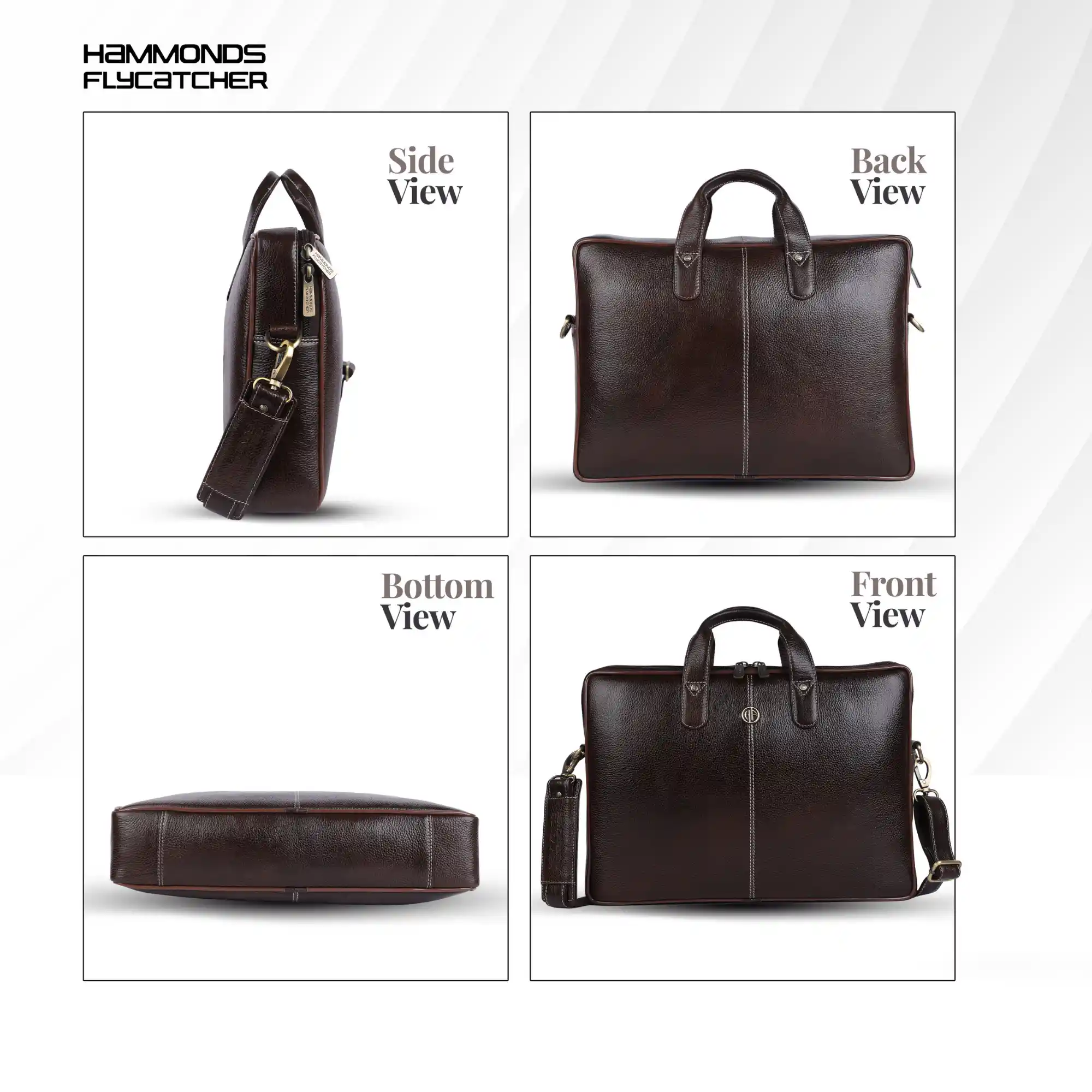 Genuine Leather Laptop Bag for Men - Office Bag - Fits Up to 14/15.6 Inch Laptop/MacBook - Image 6