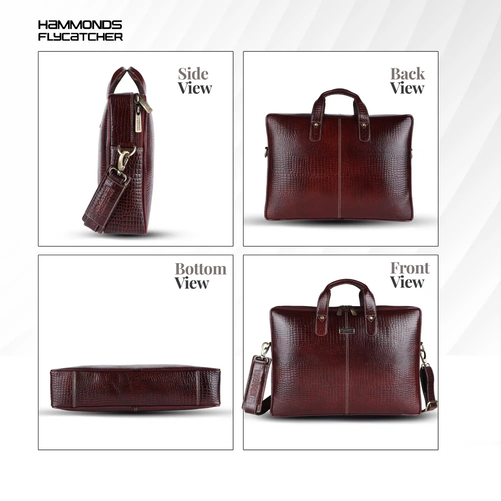 Genuine Leather Laptop Bag for Men - Office Bag - Fits Up to 14/15.6 Inch Laptop/MacBook - Image 84