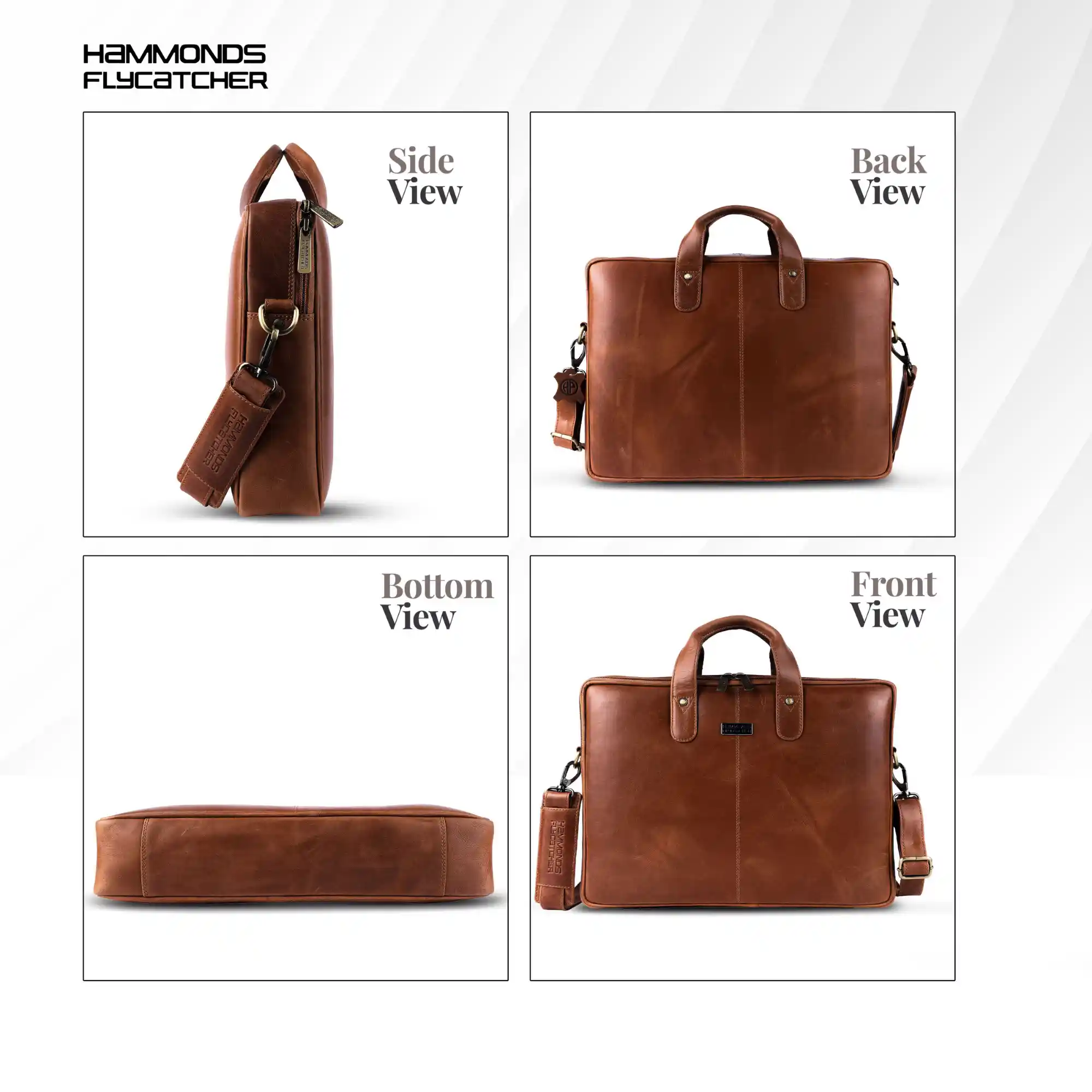 Genuine Leather Laptop Bag for Men - Office Bag - Fits Up to 14/15.6 Inch Laptop/MacBook - Image 99