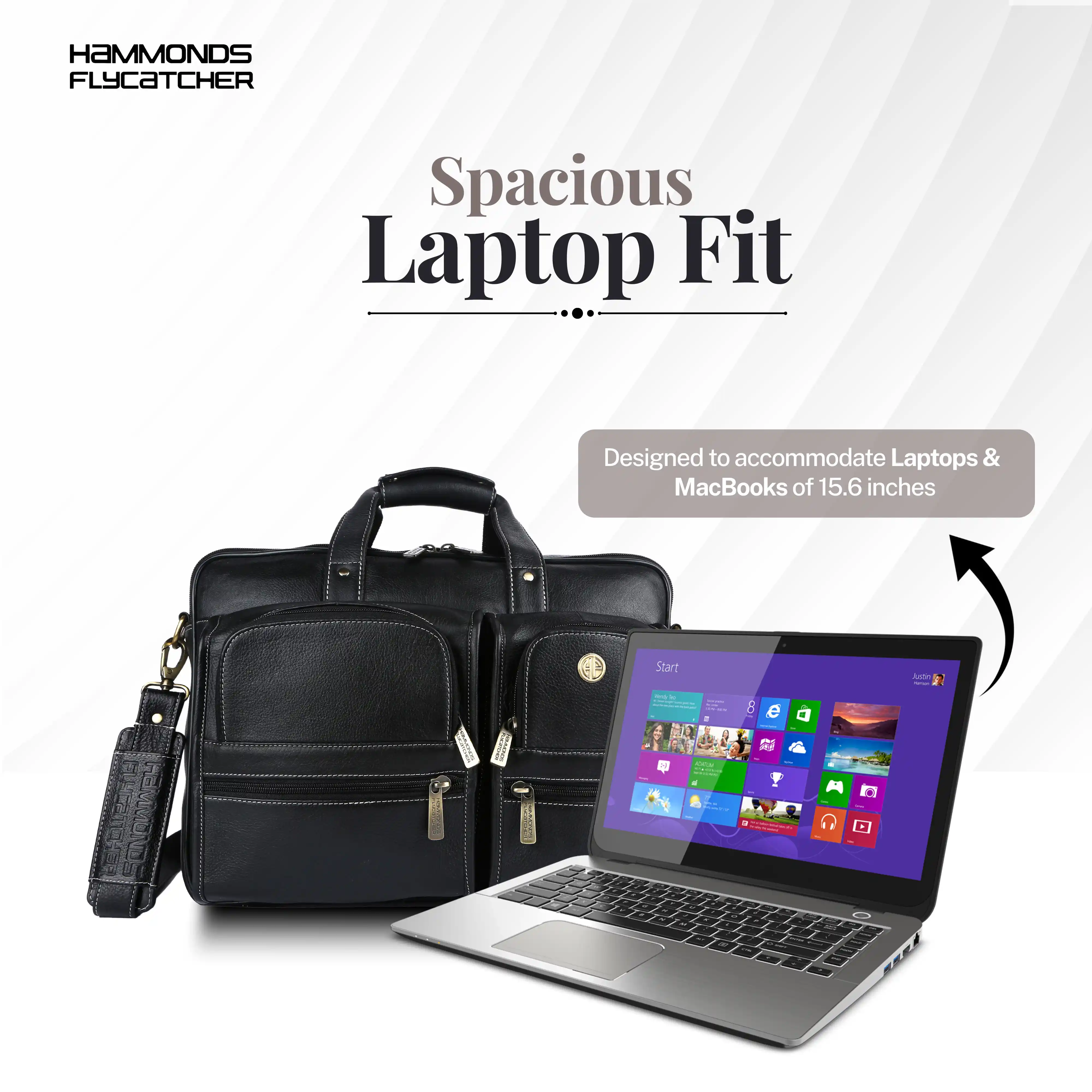 Genuine Leather Office Bag for Men - Fits Up to 15.6 Inch Laptop/MacBook - Image 19