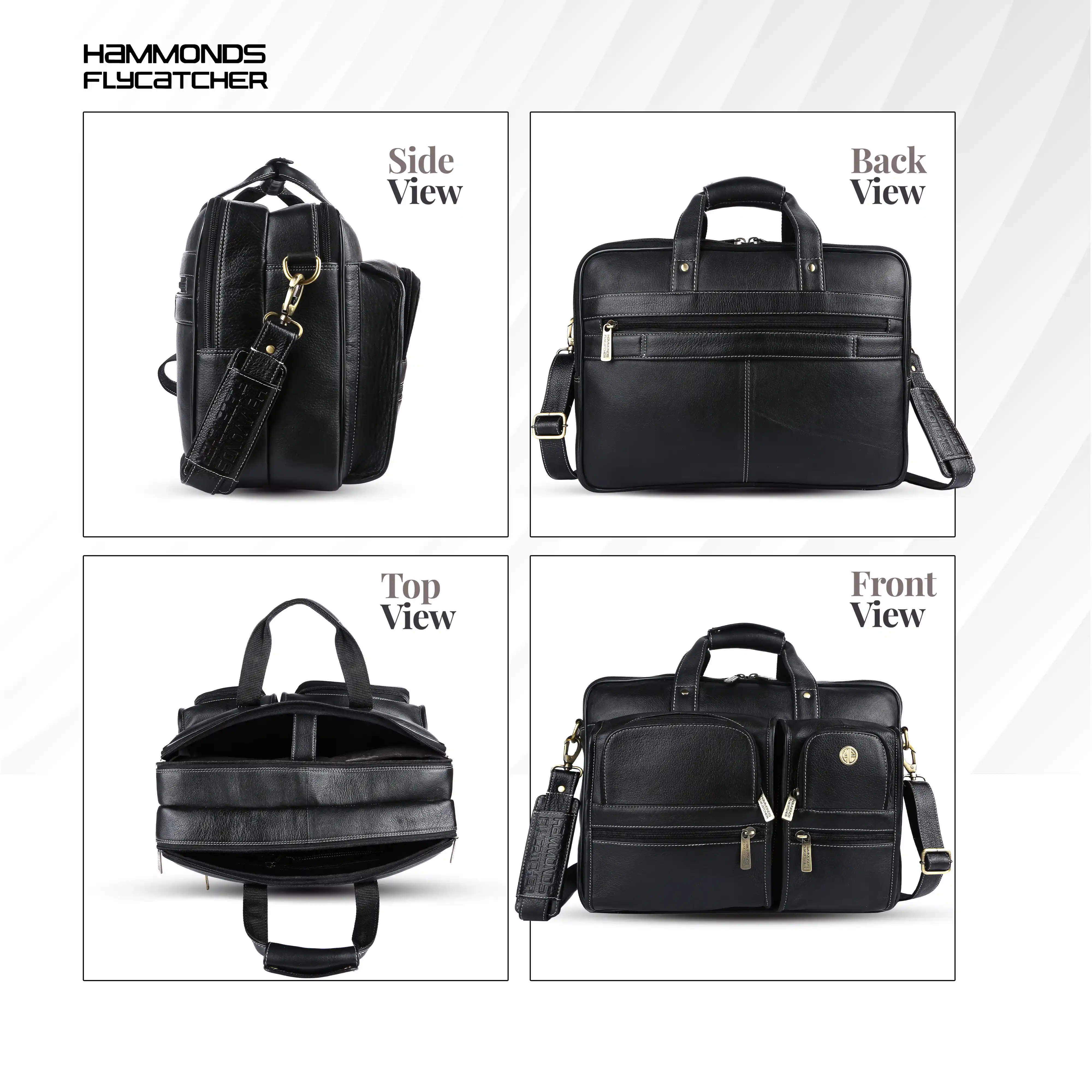 Genuine Leather Office Bag for Men - Fits Up to 15.6 Inch Laptop/MacBook - Image 20