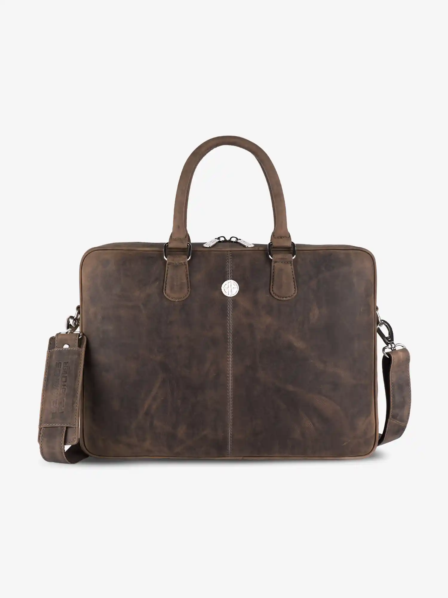 Genuine Leather Office Bag for Men, 15.6 Inch Laptop Bag, 1 Year Warranty - Image 2