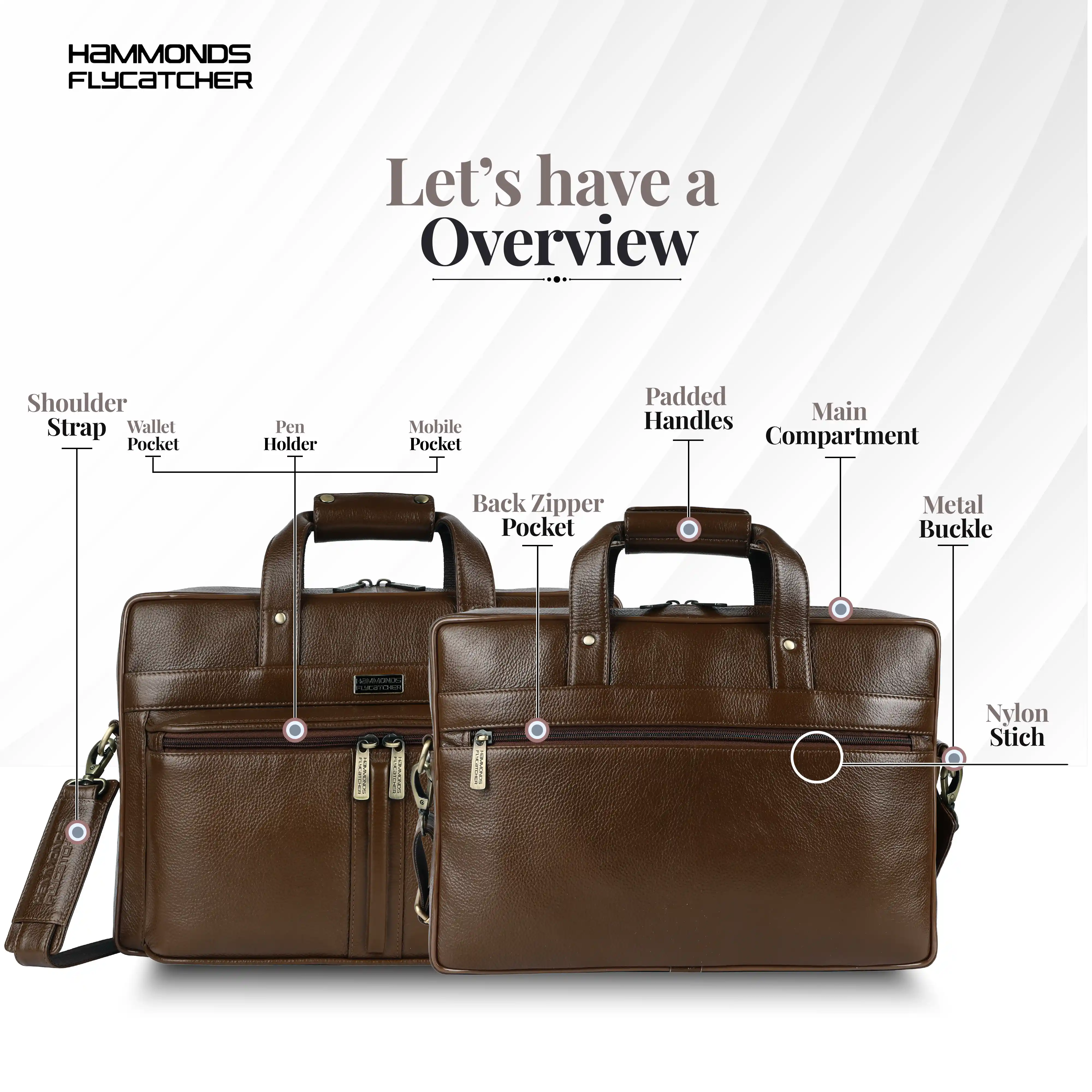 Genuine Leather Office Bag for Men - Laptop Bag - Fits Upto 15.6 Inch Laptop/MacBook - 1 Year Warranty - Image 11
