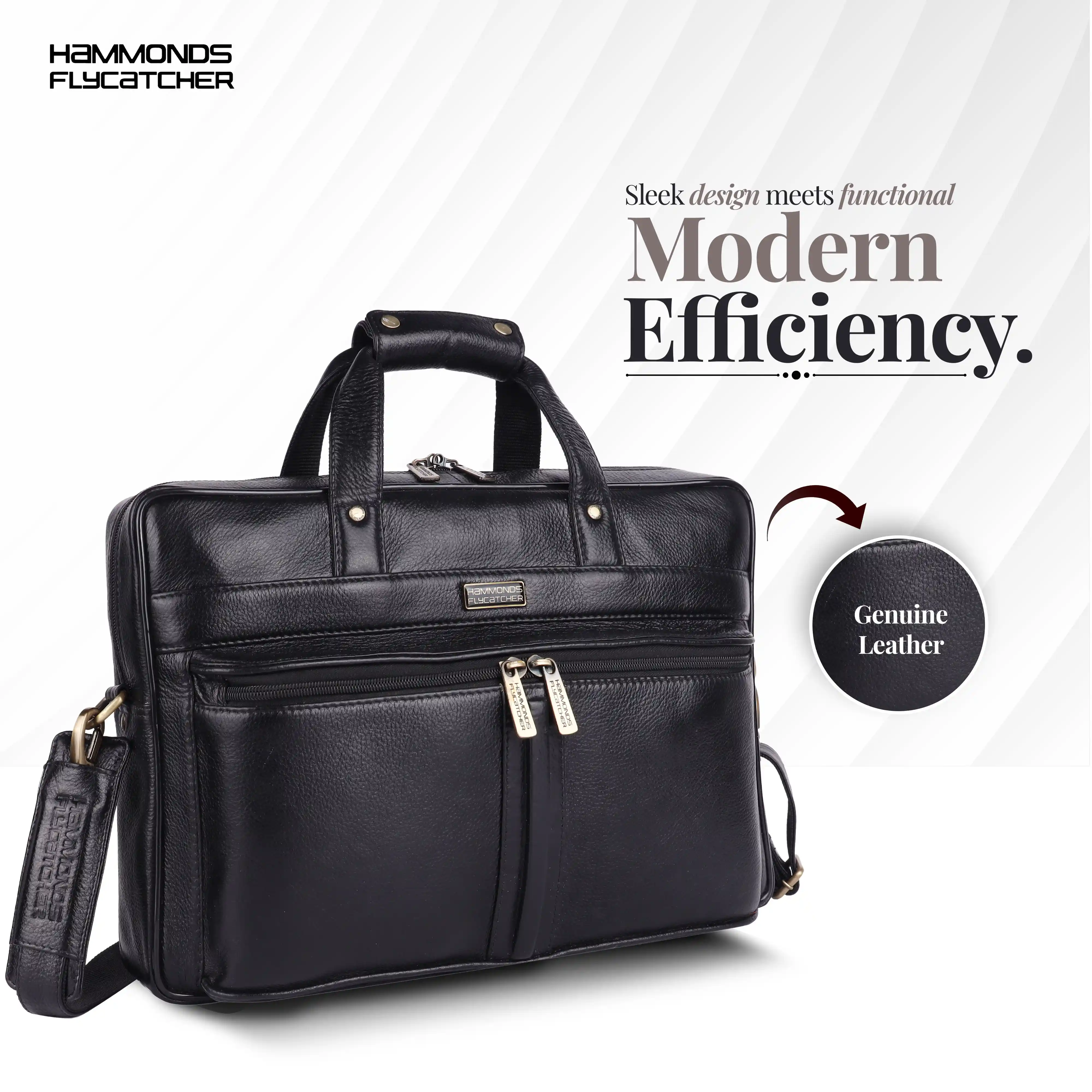 Genuine Leather Office Bag for Men - Laptop Bag - Fits Upto 15.6 Inch Laptop/MacBook - 1 Year Warranty - Image 26