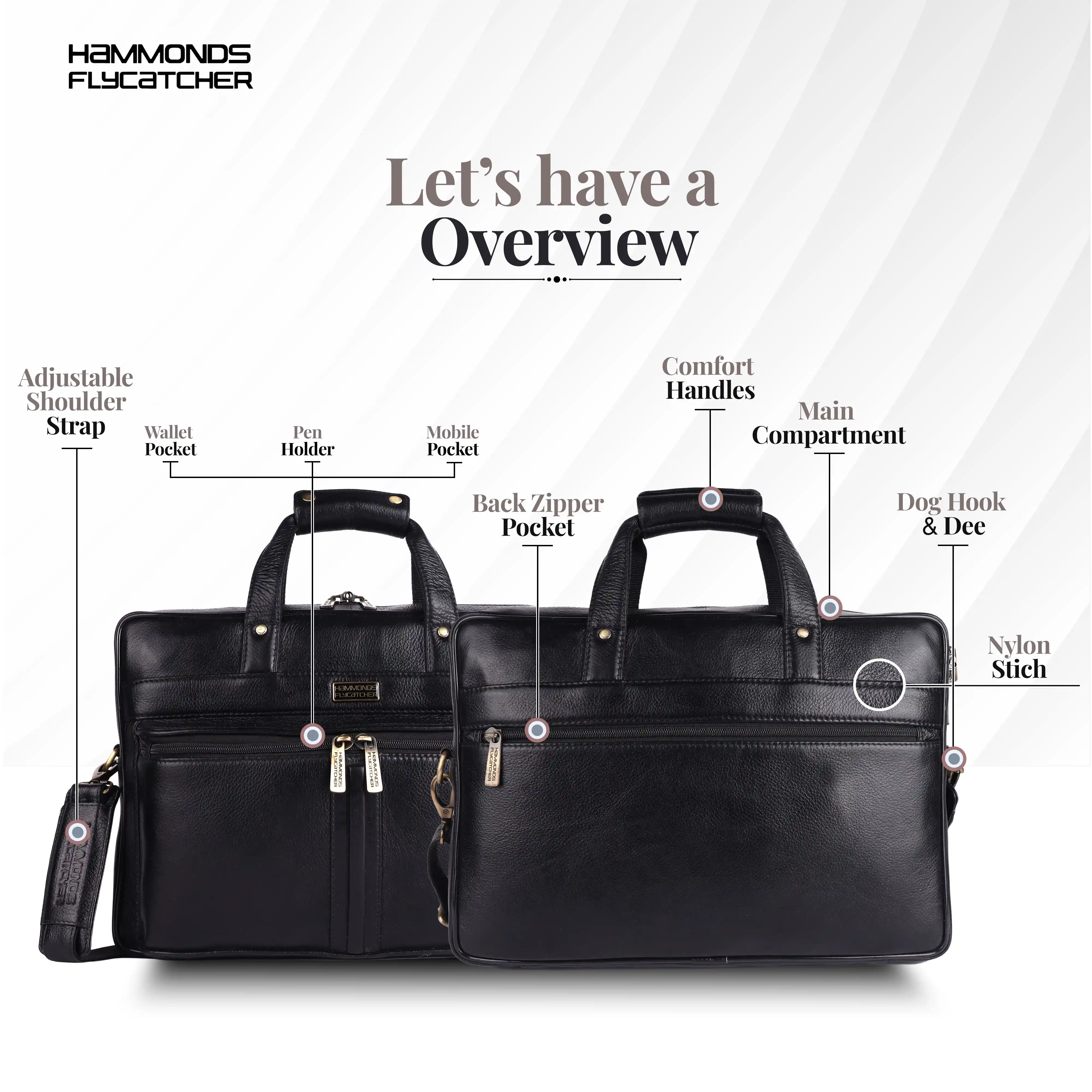 Genuine Leather Office Bag for Men - Laptop Bag - Fits Upto 15.6 Inch Laptop/MacBook - 1 Year Warranty - Image 27