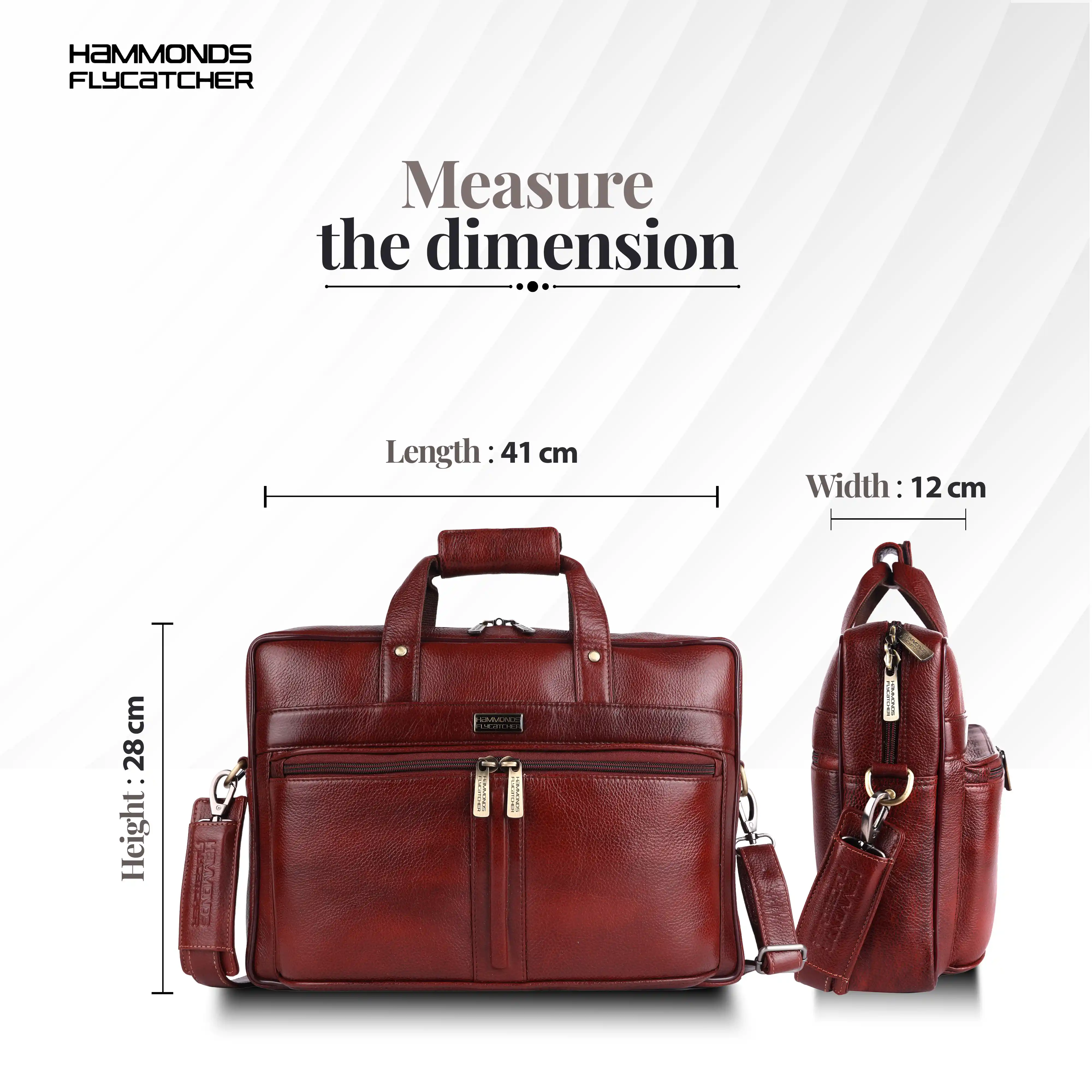 Genuine Leather Office Bag for Men - Laptop Bag - Fits Upto 15.6 Inch Laptop/MacBook - 1 Year Warranty - Image 7
