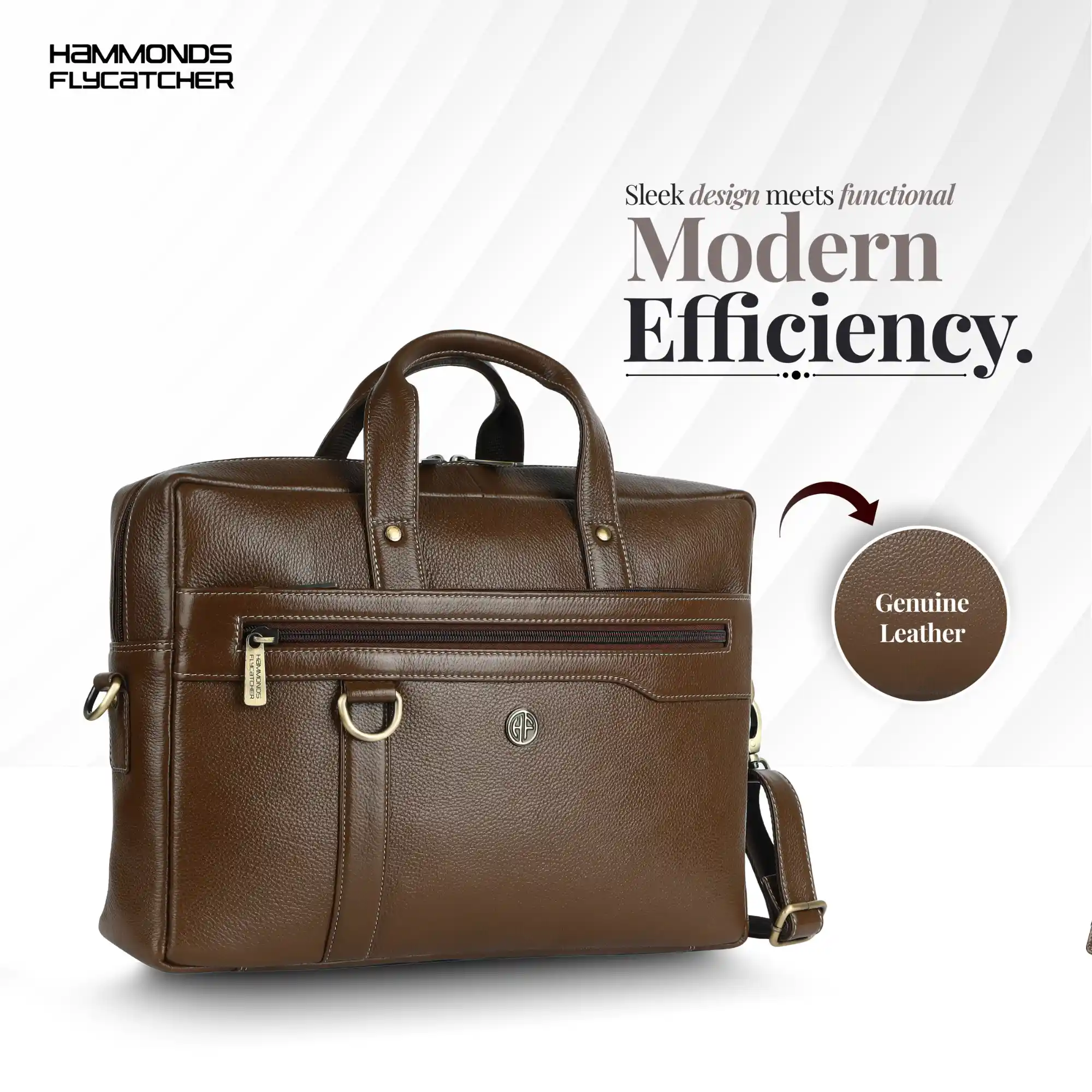 Genuine Leather Office Laptop Bags - Fits MacBook, Notebook up to 15.6 Inch - 1 Year Warranty - Image 10