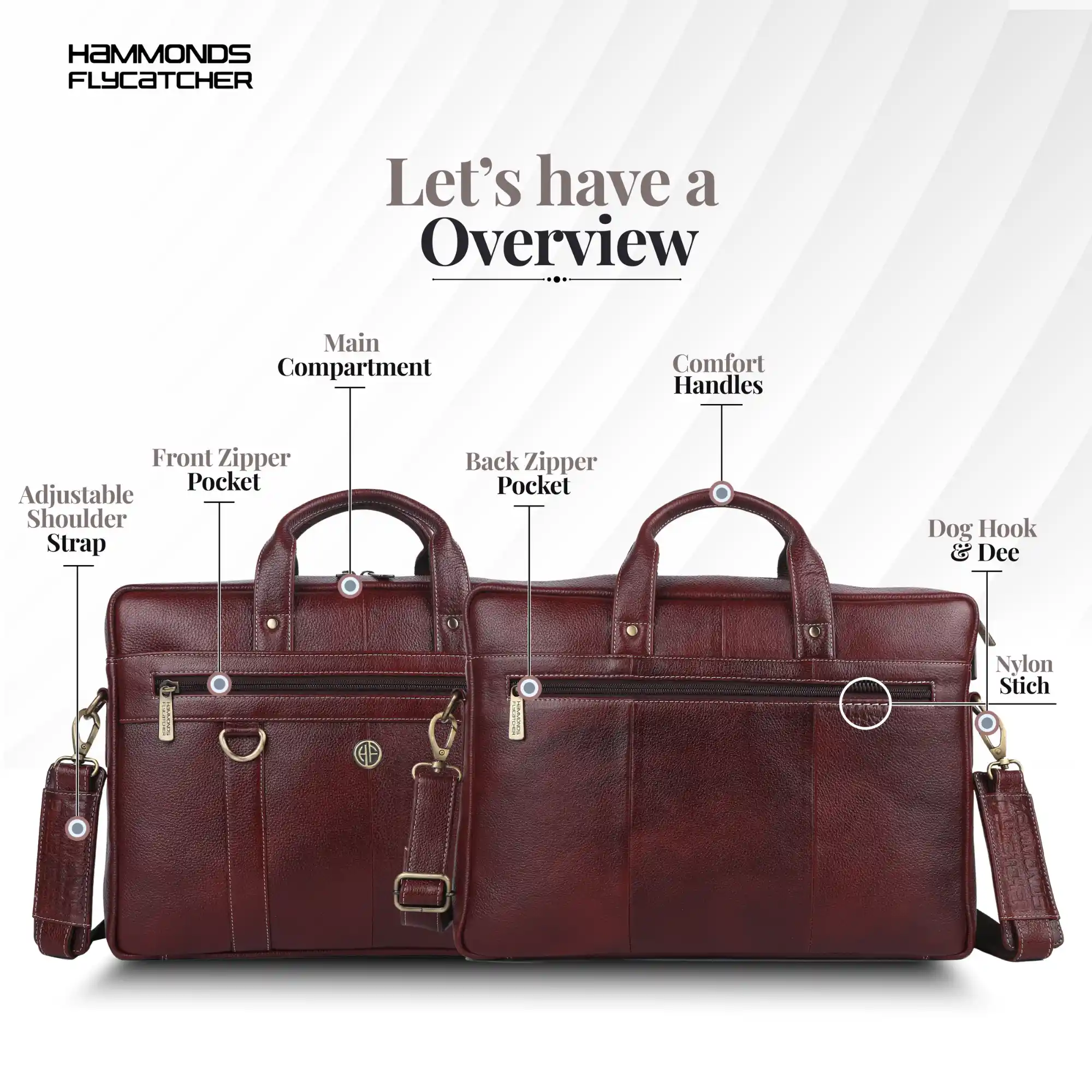 Genuine Leather Office Laptop Bags - Fits MacBook, Notebook up to 15.6 Inch - 1 Year Warranty - Image 3