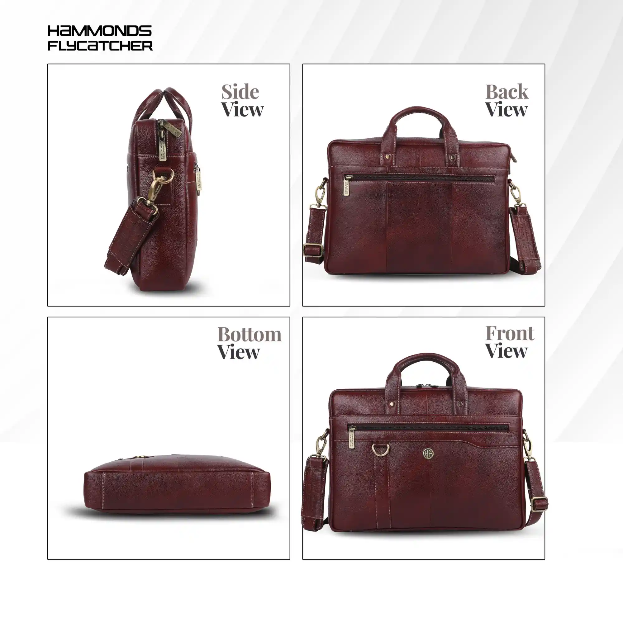 Genuine Leather Office Laptop Bags - Fits MacBook, Notebook up to 15.6 Inch - 1 Year Warranty - Image 5