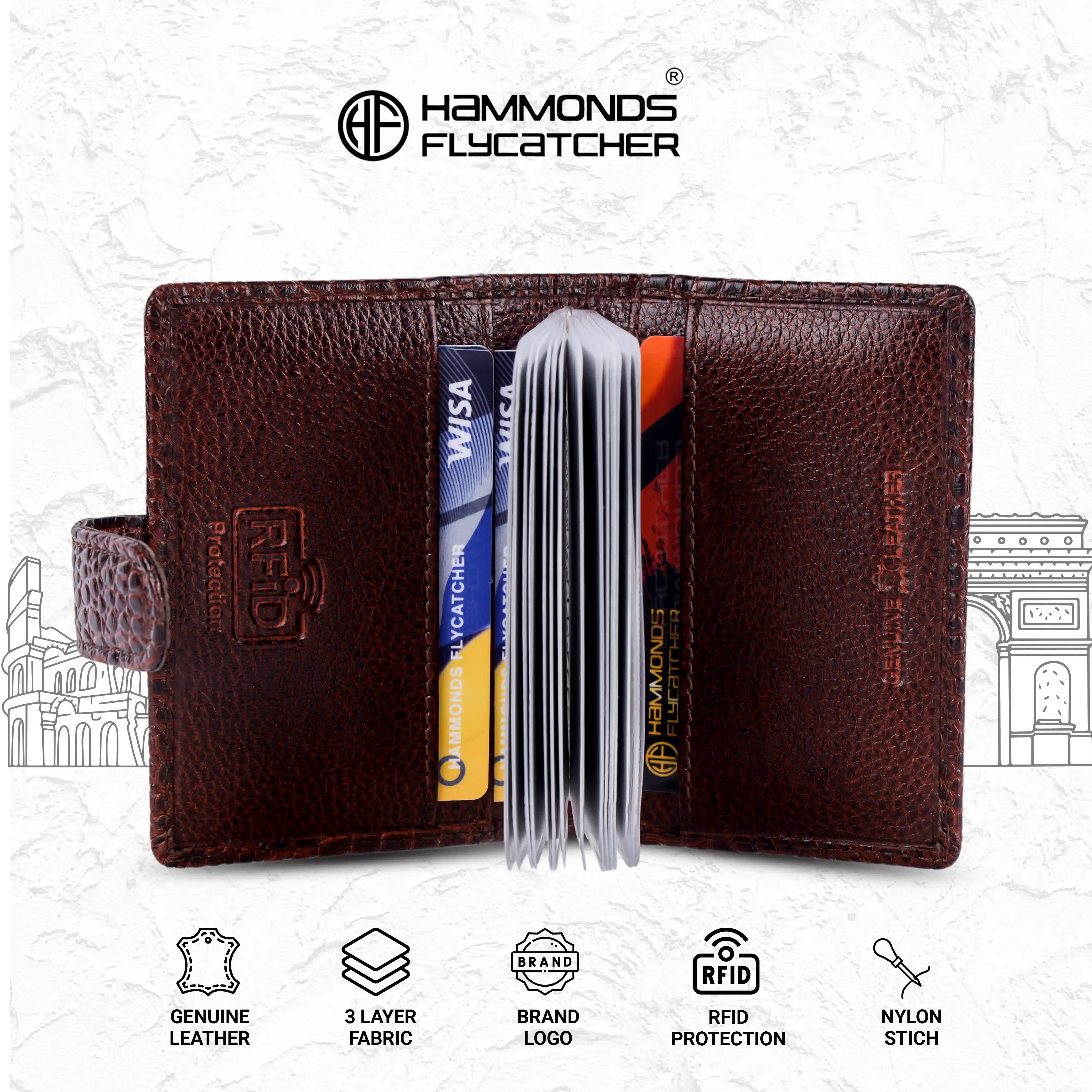 Genuine Leather RFID Protected Card Holder Wallet for Men and Women - Image 38