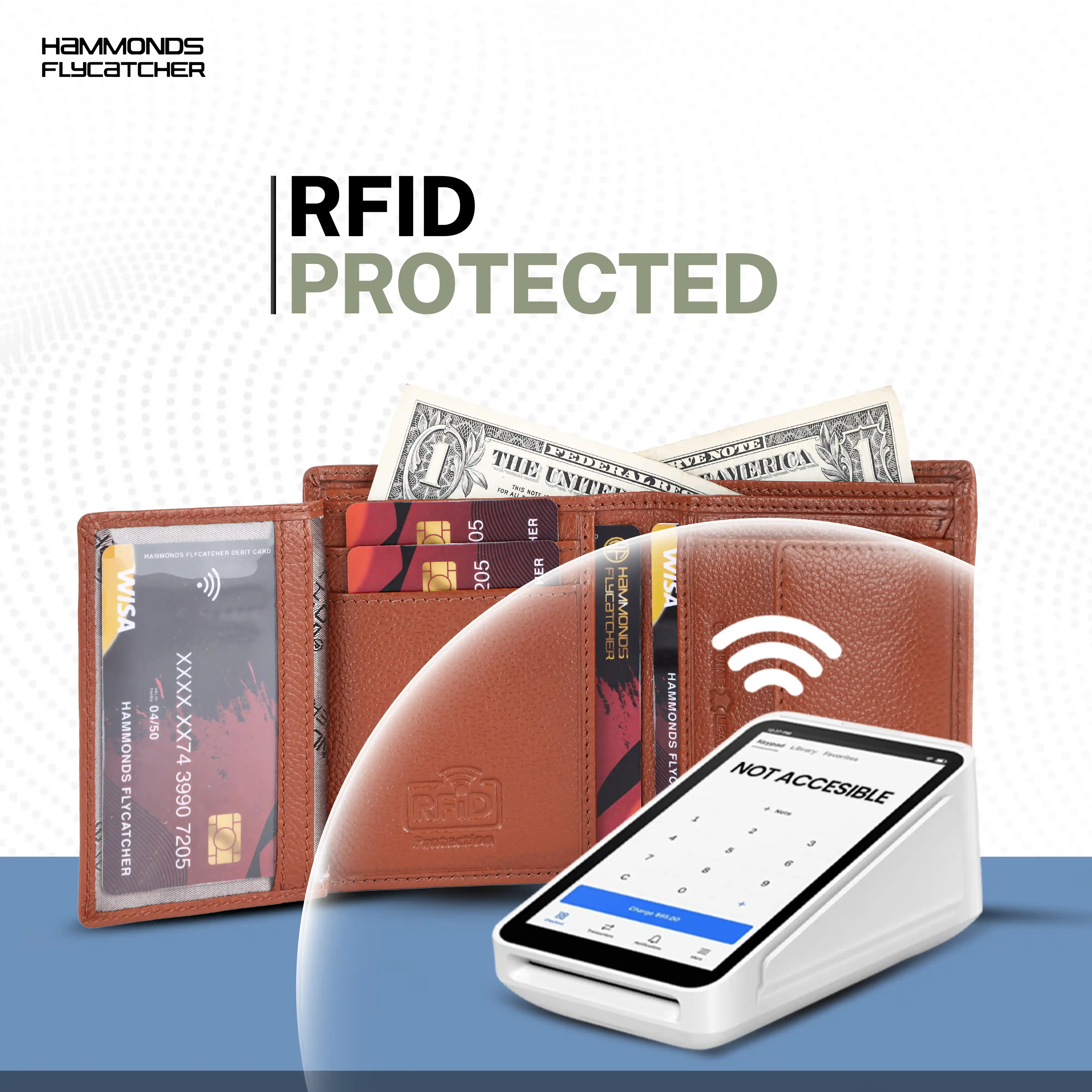 Genuine Leather Money Wallet for Men, RFID Protected - Bi-Fold - Image 43
