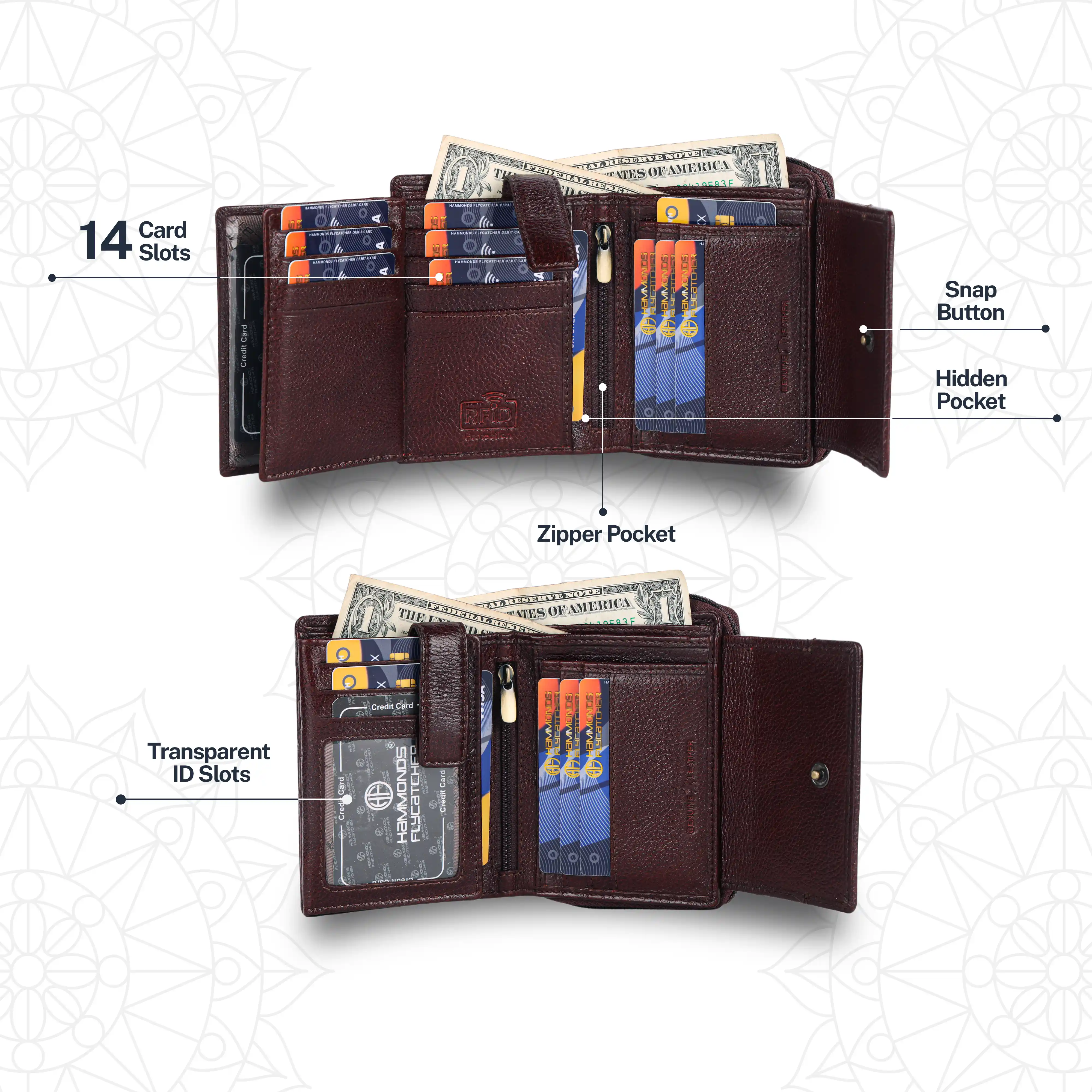 Genuine Leather Wallet Gift Set Combo (His & Hers) - Anniversary or Wedding Present - Image 17