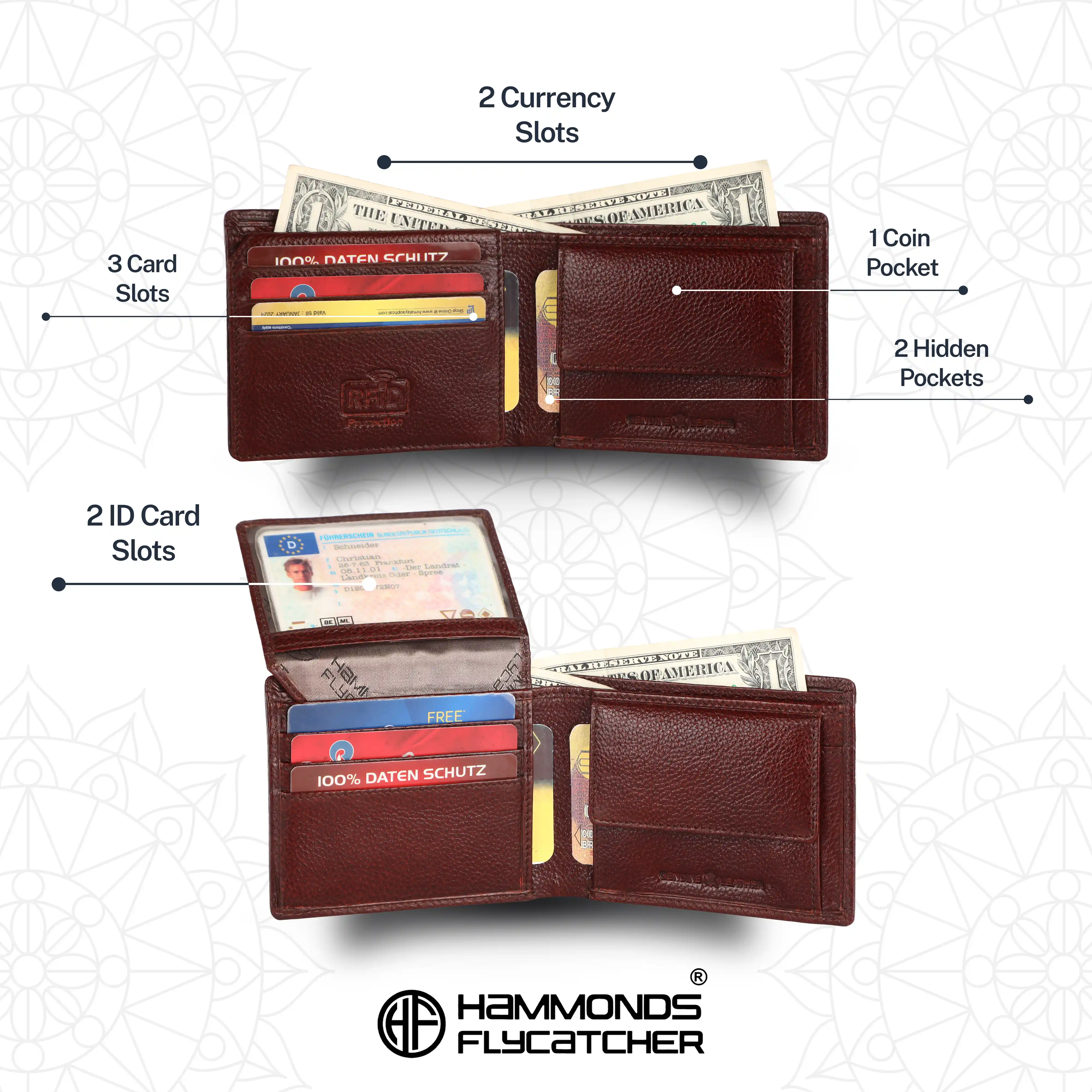Genuine Leather Wallet Gift Set Combo (His & Hers) - Anniversary or Wedding Present - Image 23