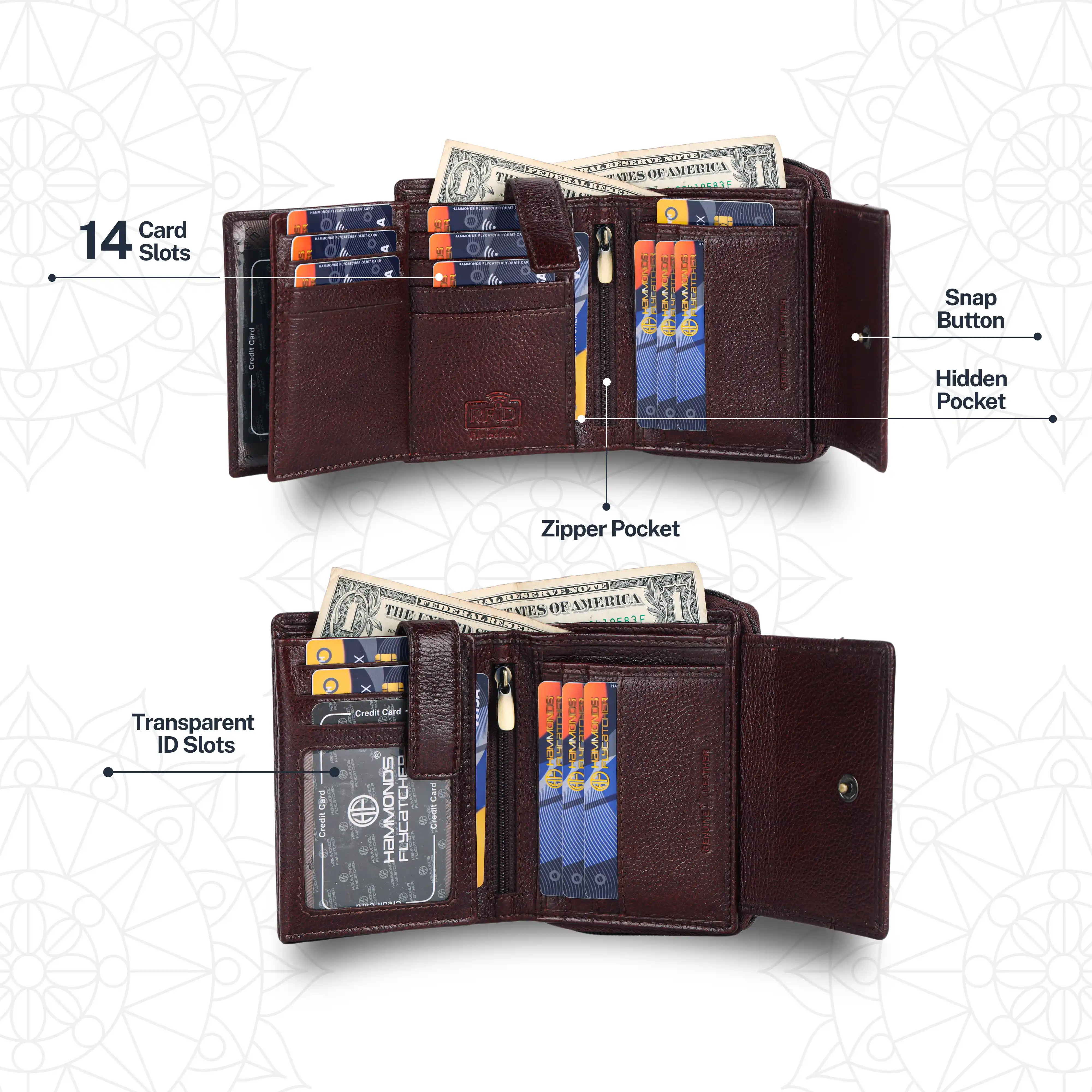 Genuine Leather Wallet Gift Set Combo (His & Hers) - Anniversary or Wedding Present - Image 42