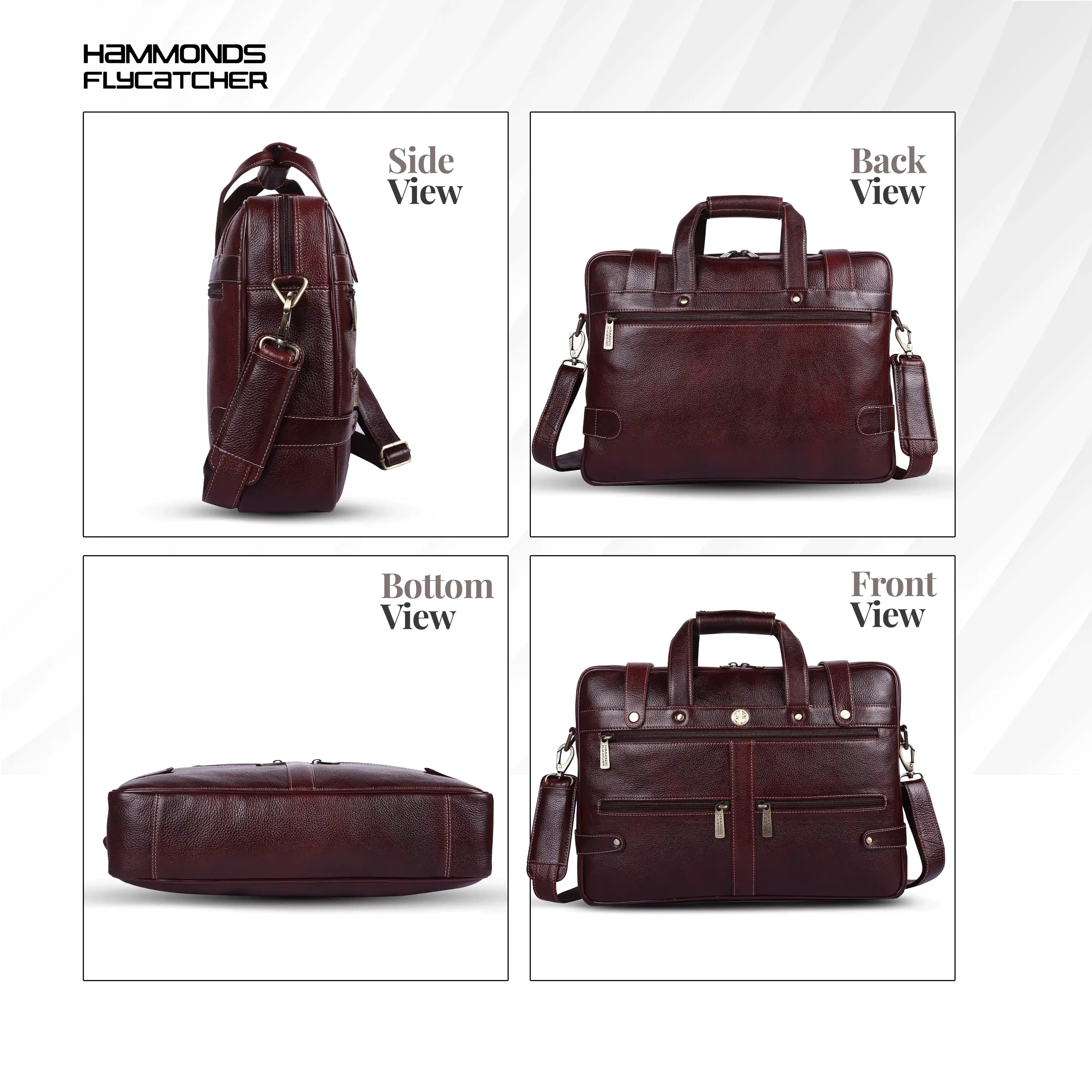 Branded Laptop Bag for Men - Genuine Leather - Fits Up to 15.6 Inch Laptop/MacBook - 1 Year Warranty - Image 5