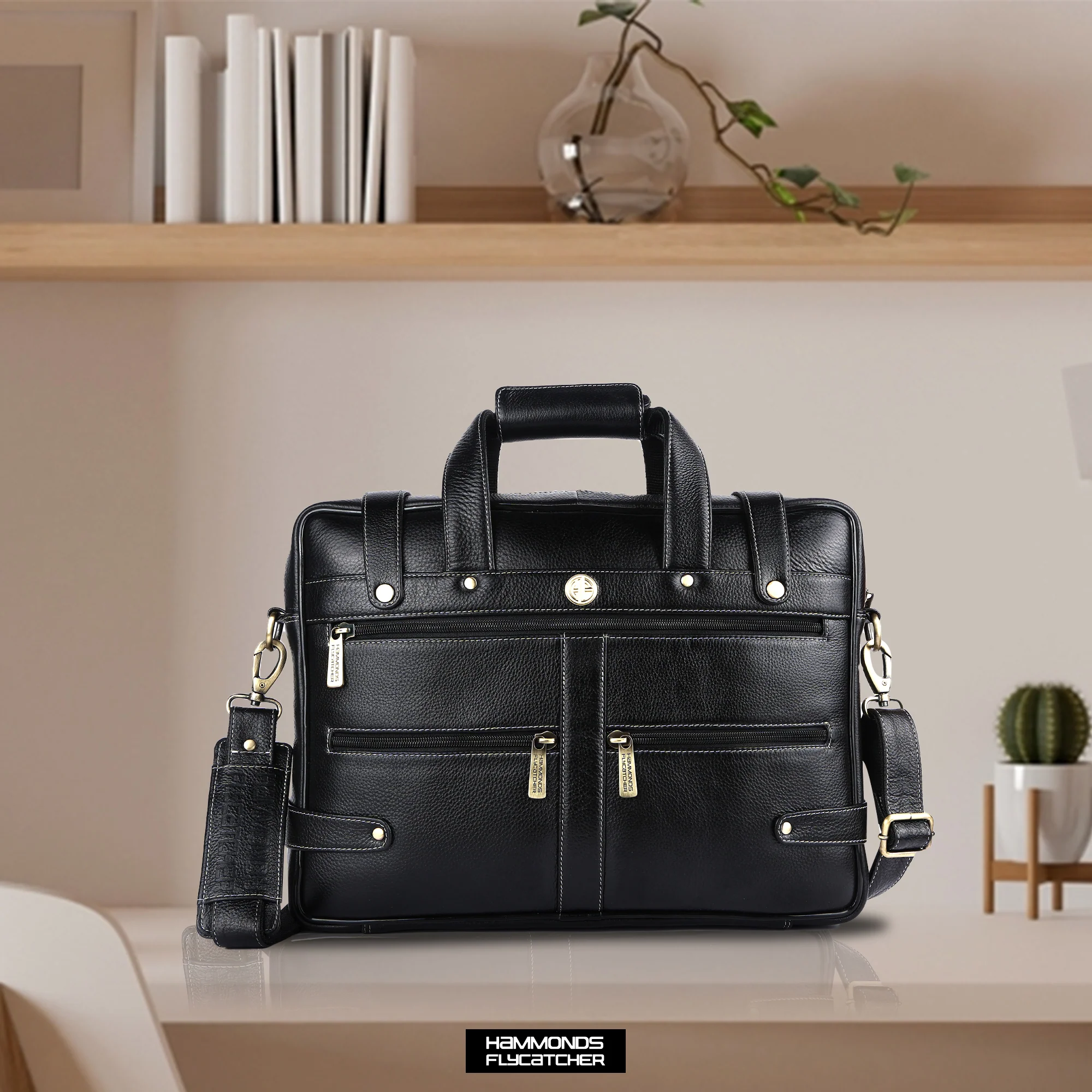 Branded Laptop Bag for Men - Genuine Leather - Fits Up to 15.6 Inch Laptop/MacBook - 1 Year Warranty - Image 9