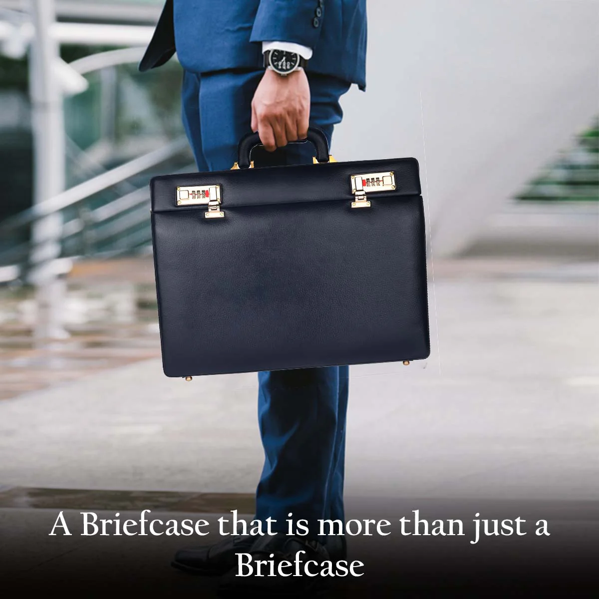 Briefcase for Men - Genuine Leather Office Briefcase - Black, Spacious Suitcase for Documents Storage, Dual - Image 13