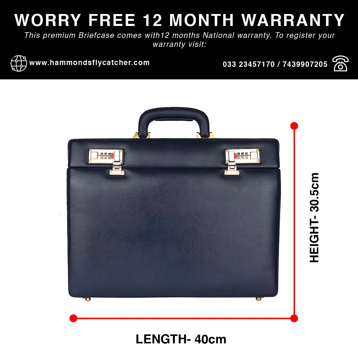 Briefcase for Men - Genuine Leather Office Briefcase - Black, Spacious Suitcase for Documents Storage, Dual - Image 16