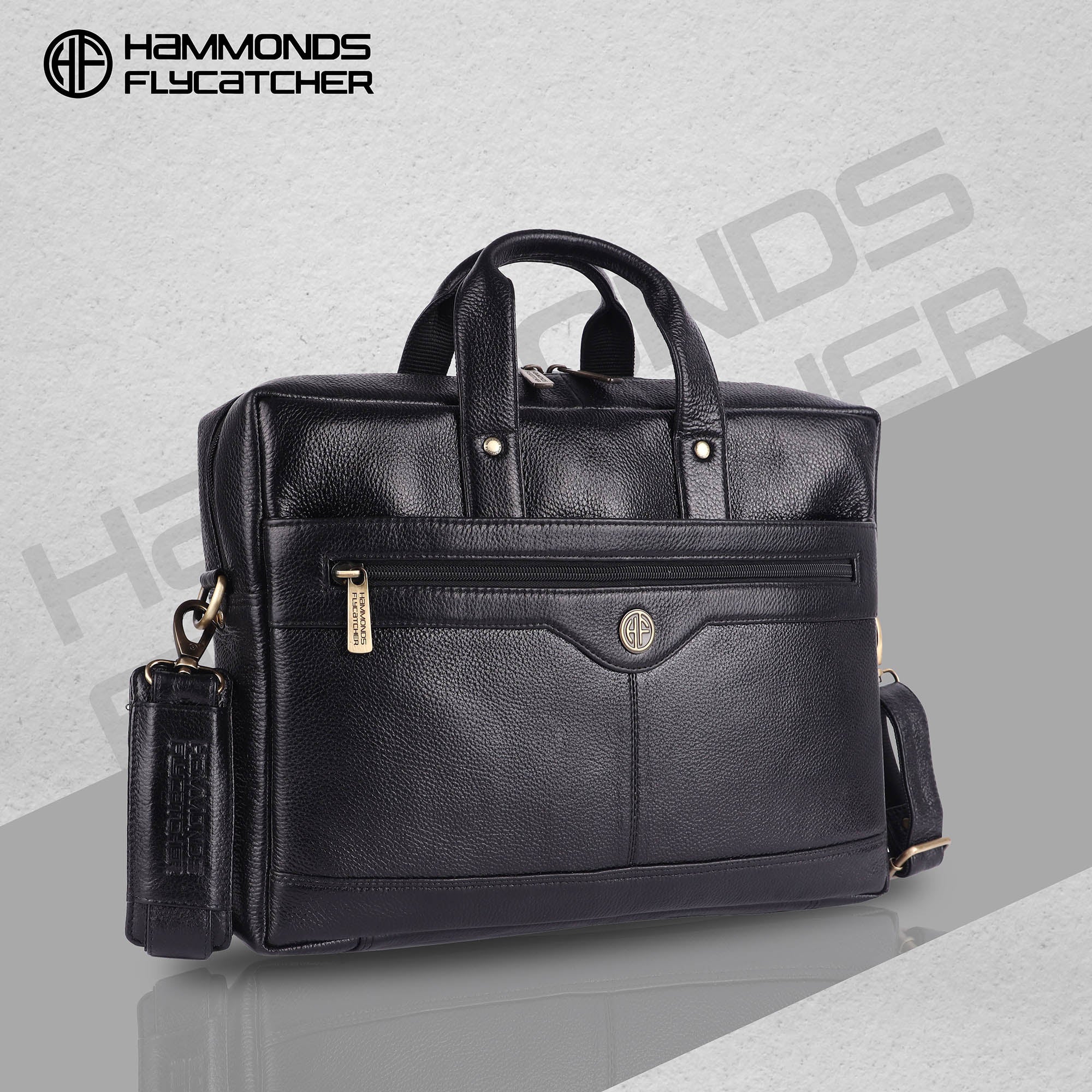 Genuine Leather Executive Office Bag - Shoulder Laptop Messenger Bag for Men - Fits up to 14/15.6 Inch