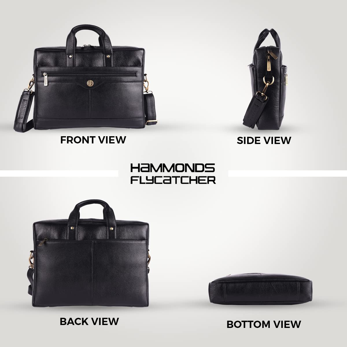 Genuine Leather Executive Office Bag - Shoulder Laptop Messenger Bag for Men - Fits up to 14/15.6 Inch - Image 2