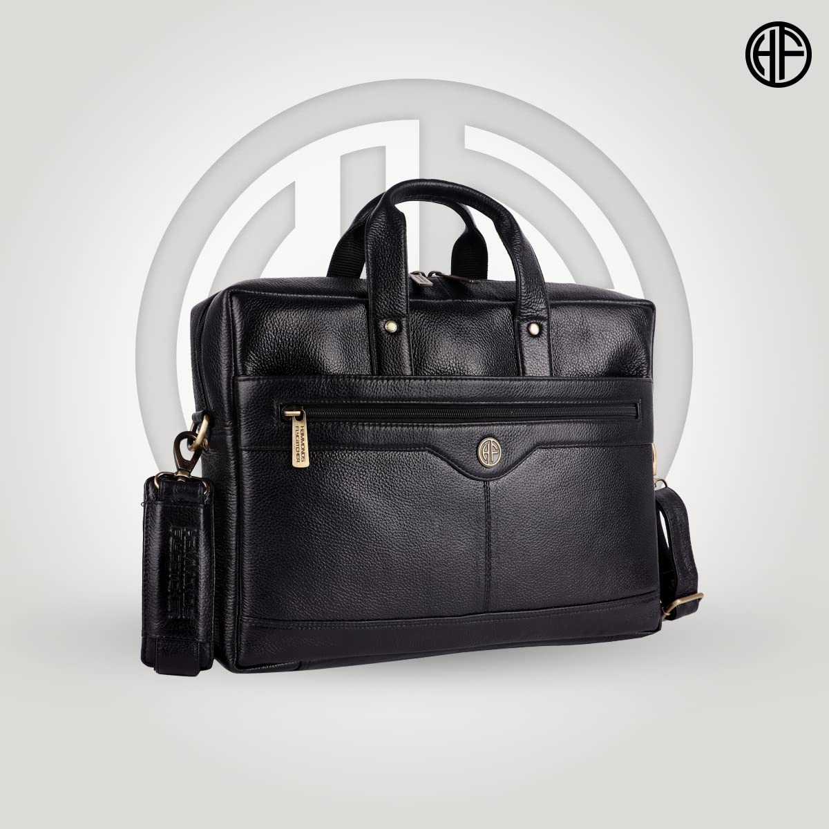 Genuine Leather Executive Office Bag - Shoulder Laptop Messenger Bag for Men - Fits up to 14/15.6 Inch - Image 4