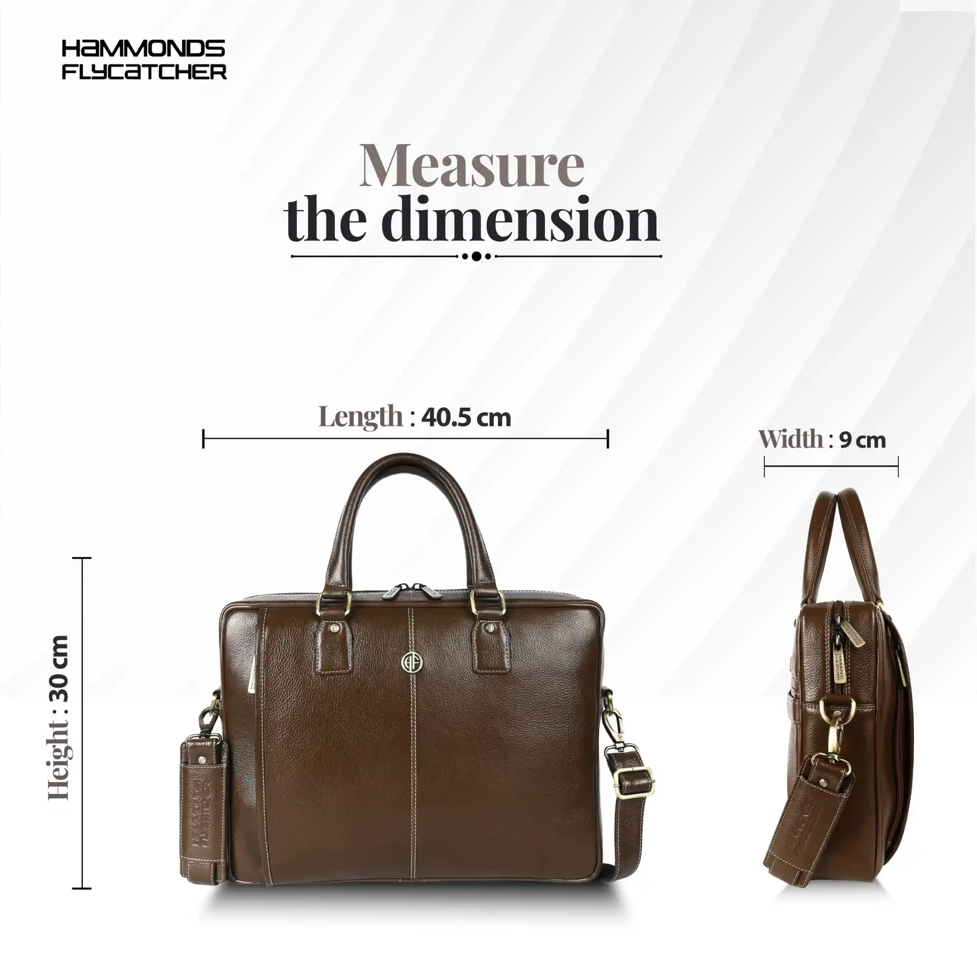 Genuine Leather Laptop Bag for Men - Office Bag, Brushwood - Fits Up to 15.6 Inch Laptop/MacBook - Shoulder - Image 17