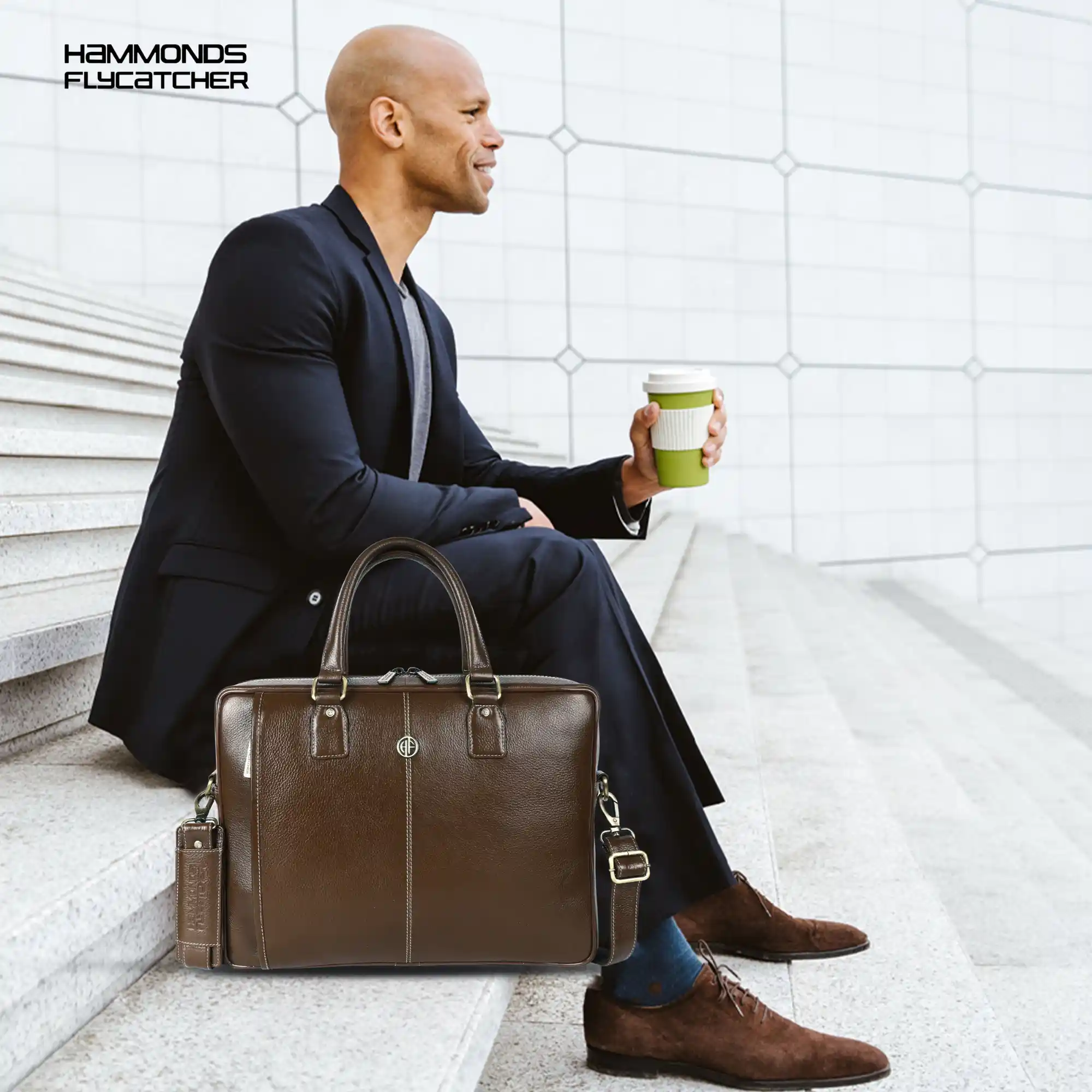 Genuine Leather Laptop Bag for Men - Office Bag, Brushwood - Fits Up to 15.6 Inch Laptop/MacBook - Shoulder - Image 18
