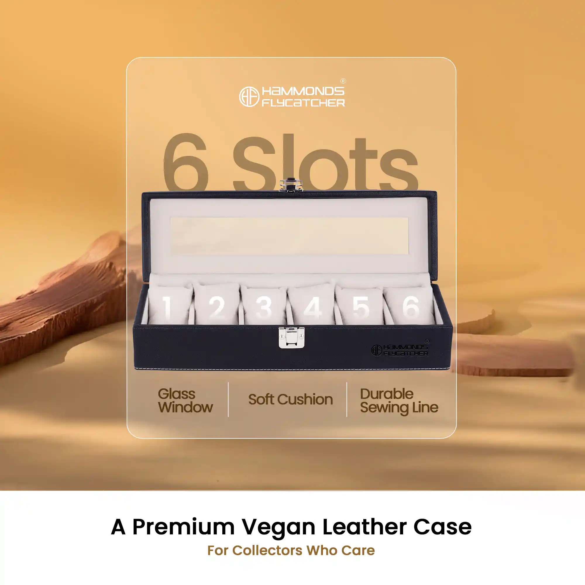 Premium Vegan Leather Men's and Women's Watch Box/Organiser with Glass Window, Gift Ready Luxury Watches Display Case for Collectors - Image 24