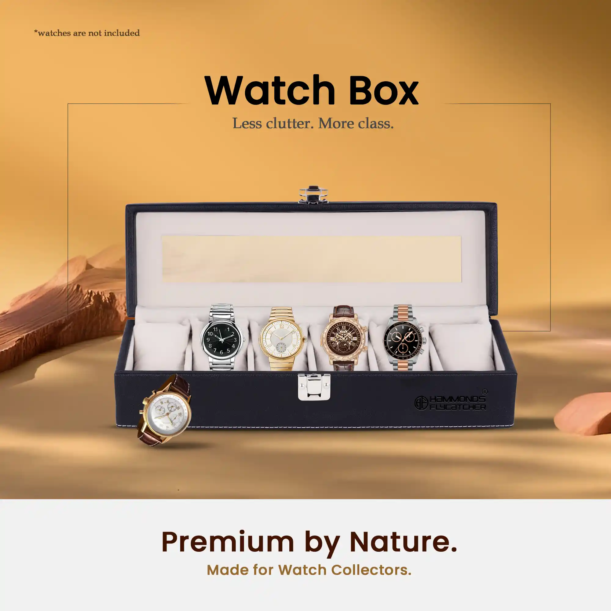 Premium Vegan Leather Men's and Women's Watch Box/Organiser with Glass Window, Gift Ready Luxury Watches Display Case for Collectors - Image 28