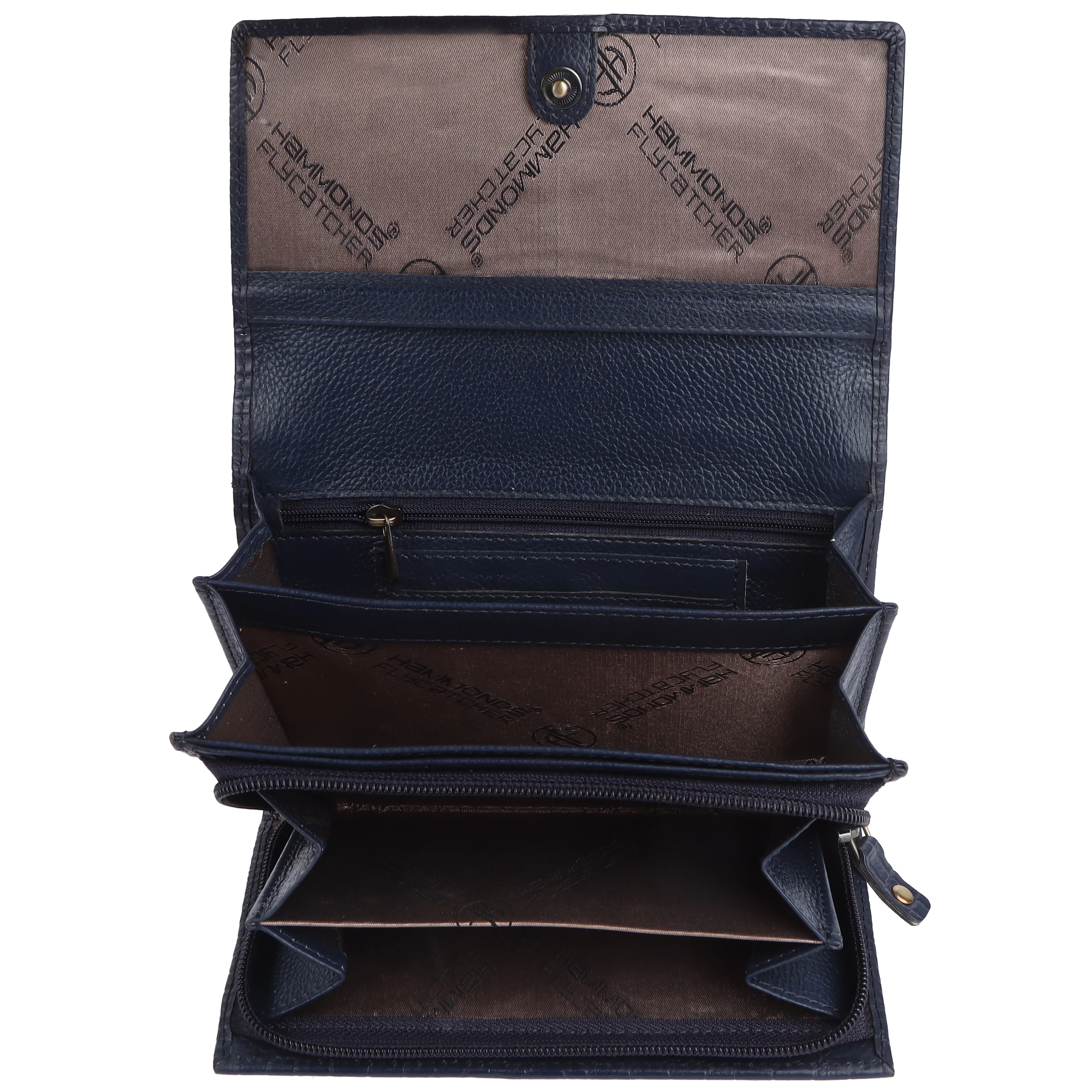 Ladies Leather Purse - RFID Protected, 8 Card Slots, 5 Compartments, Button Closure - For Daily Use - Image 5