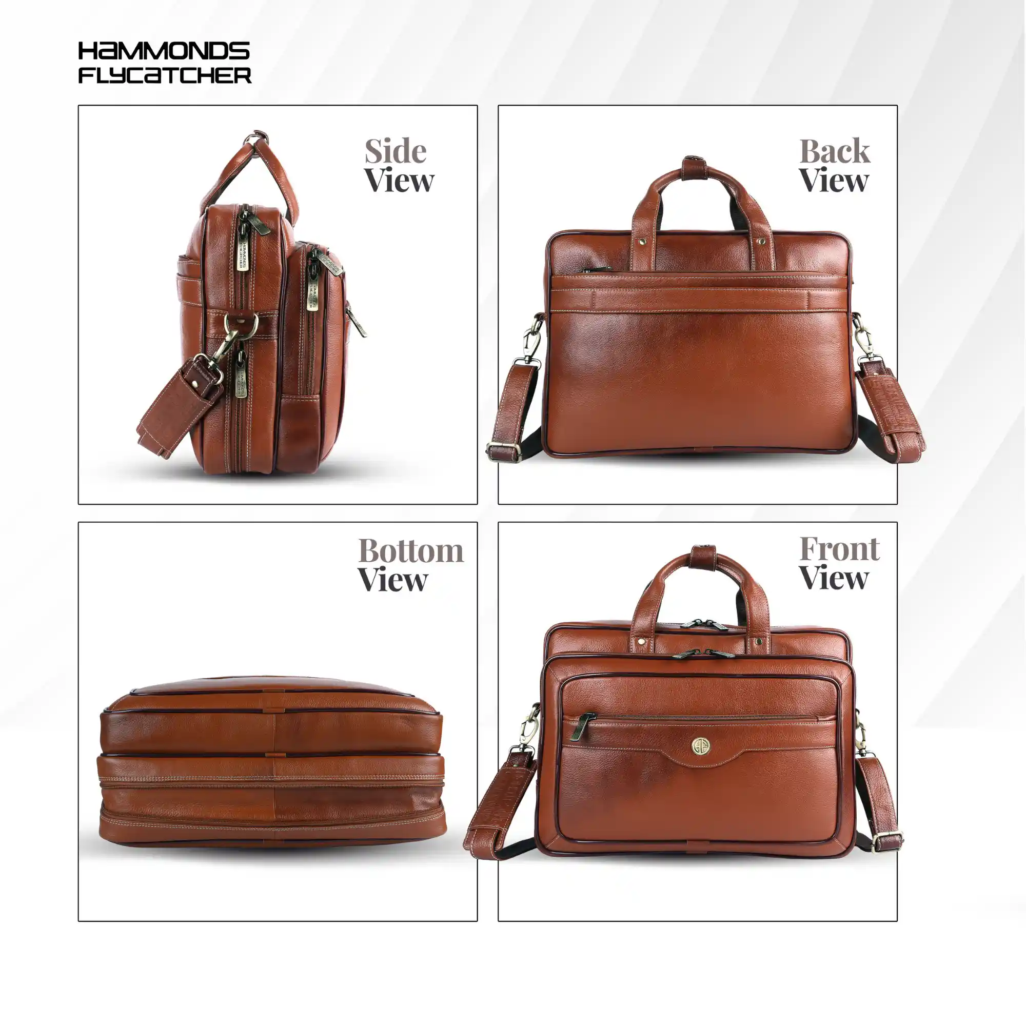 Laptop Bag for Men - Genuine Leather - Fits Upto 15.6 Inch Laptop - Image 5