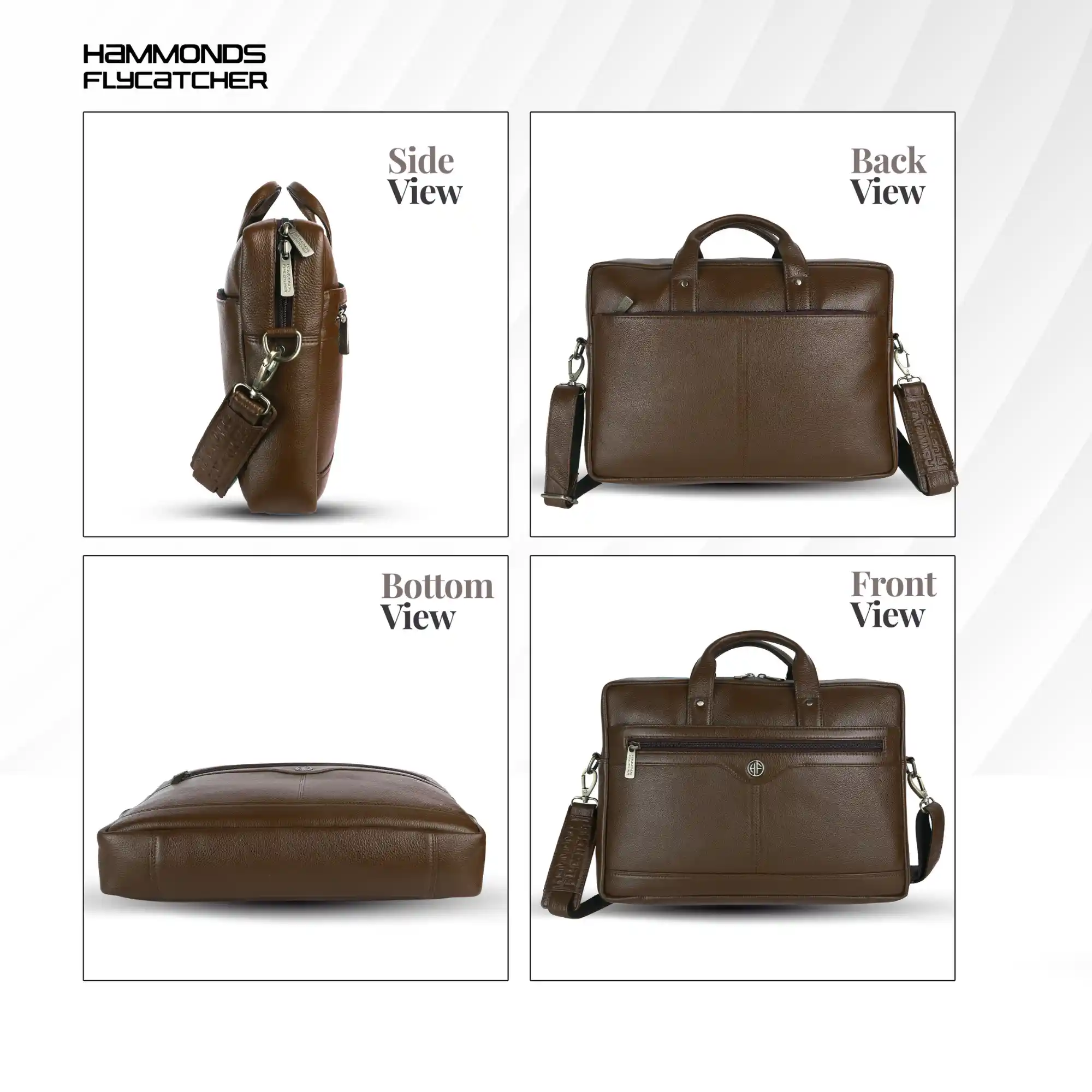 Laptop Bag for Men - Genuine Leather Office Bag with Multiple Compartments - Fits 14-15.6 Inch Laptop - Image 21