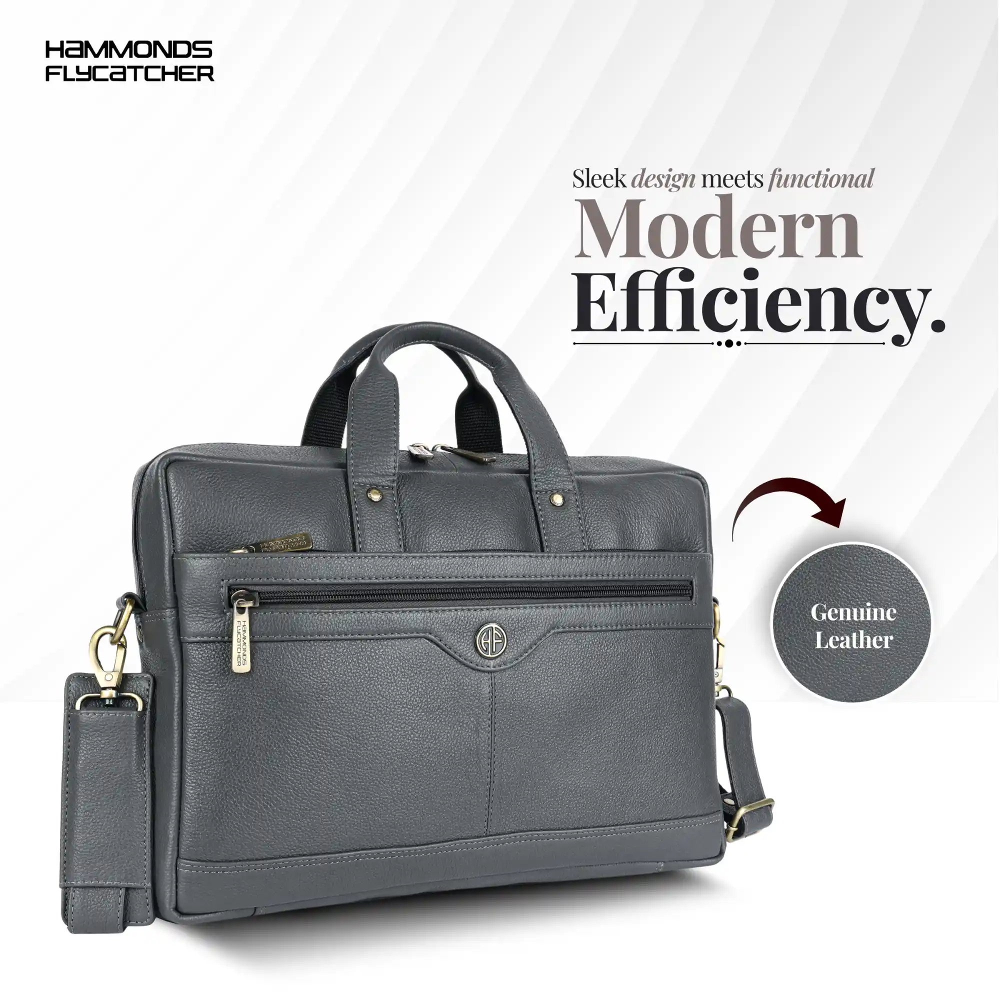 Laptop Bag for Men - Genuine Leather Office Bag with Multiple Compartments - Fits 14-15.6 Inch Laptop - Image 34