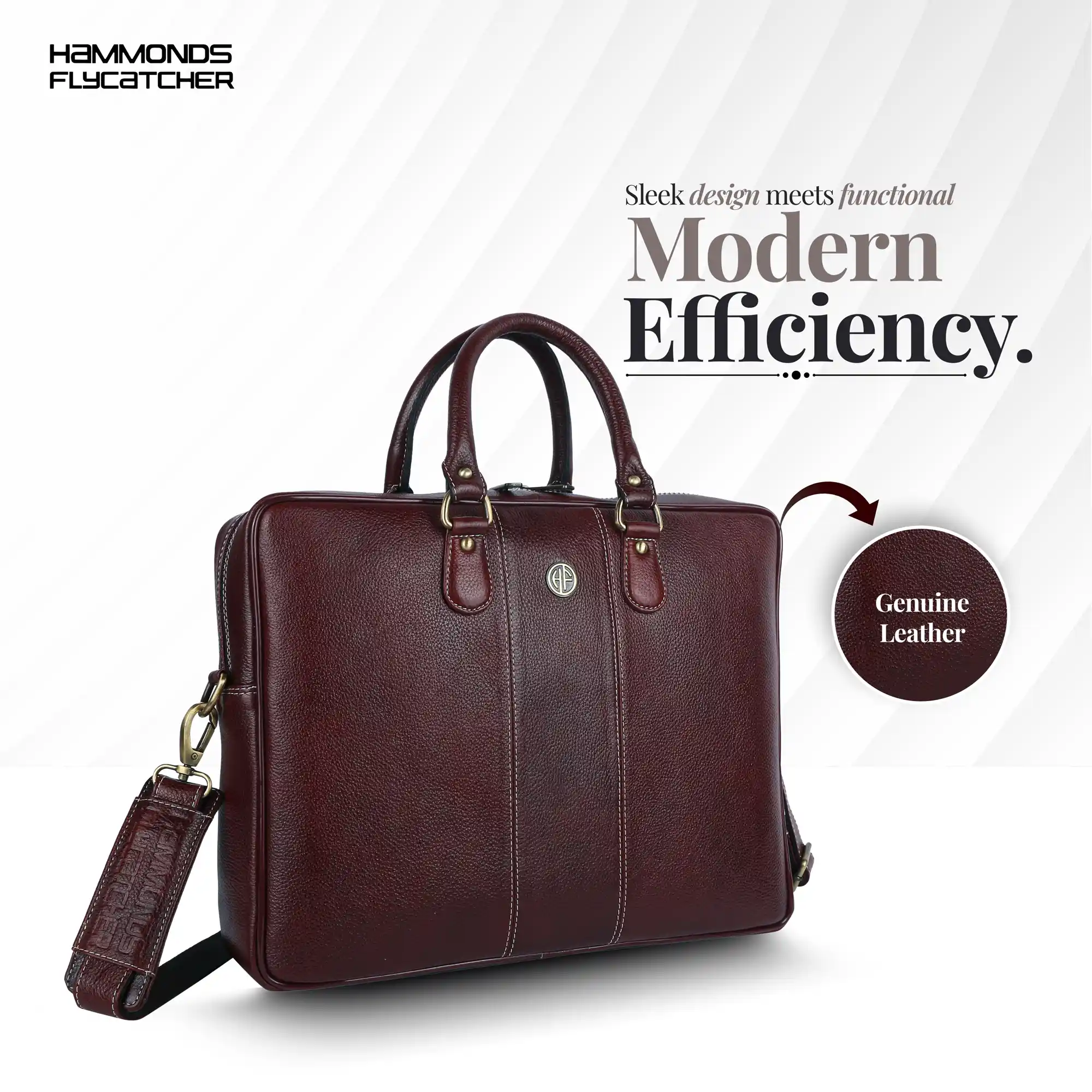 Laptop Shoulder Bag for Men- Genuine Leather Bag With Multiple Compartments- 1 Year Warranty - Image 10