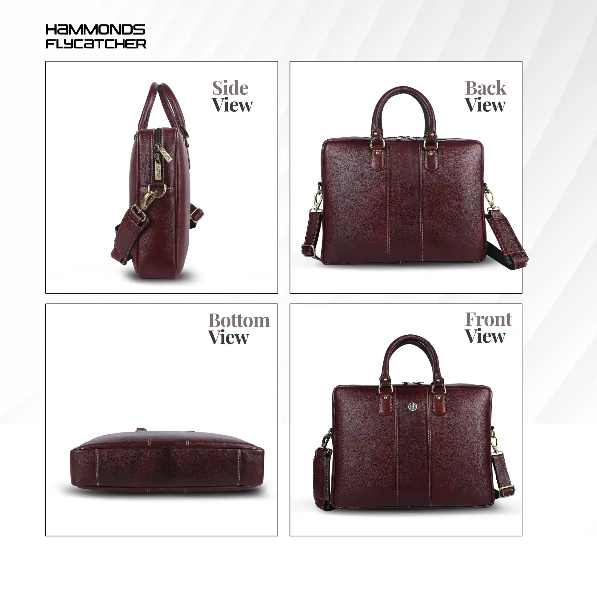 Laptop Shoulder Bag for Men- Genuine Leather Bag With Multiple Compartments- 1 Year Warranty - Image 13