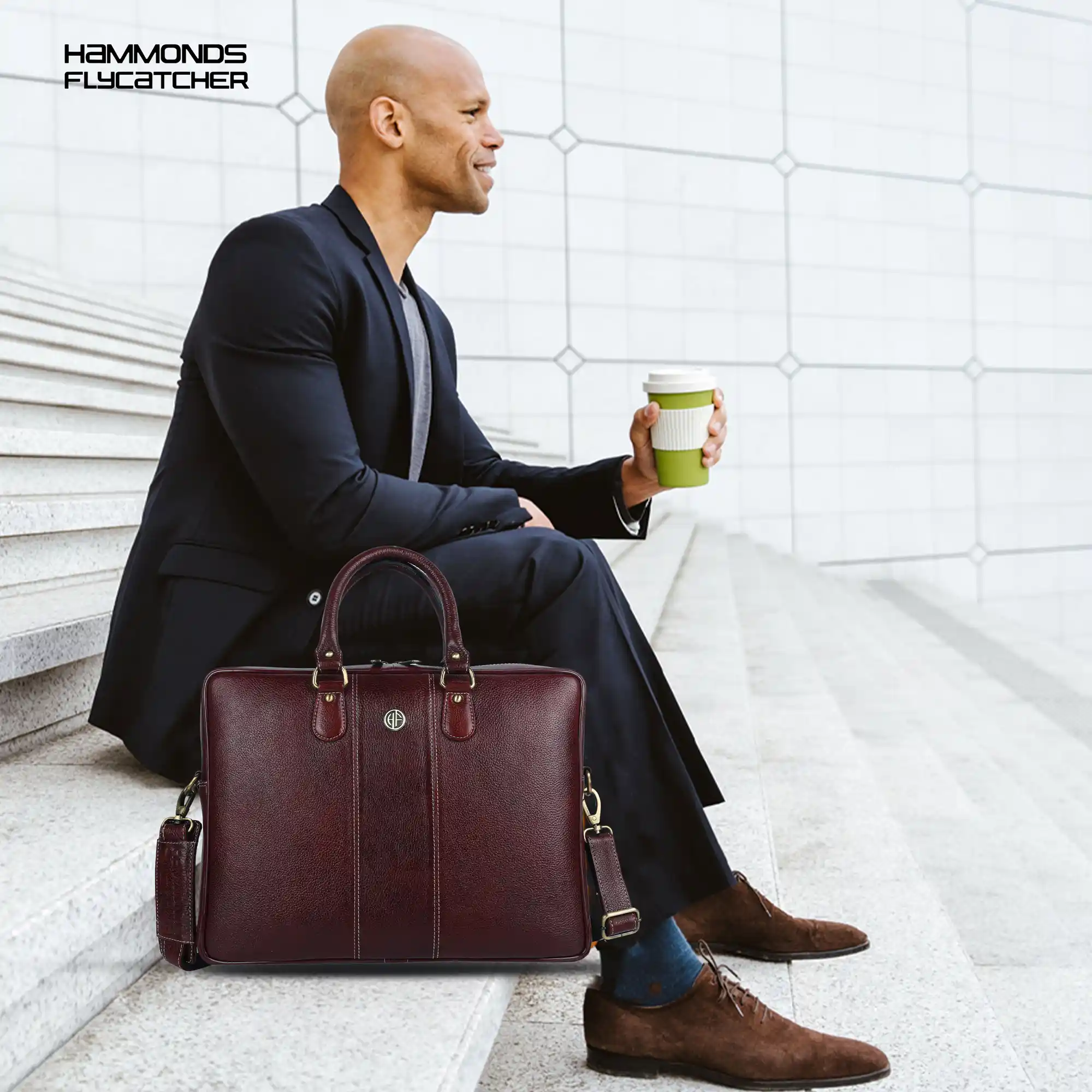 Laptop Shoulder Bag for Men- Genuine Leather Bag With Multiple Compartments- 1 Year Warranty - Image 16