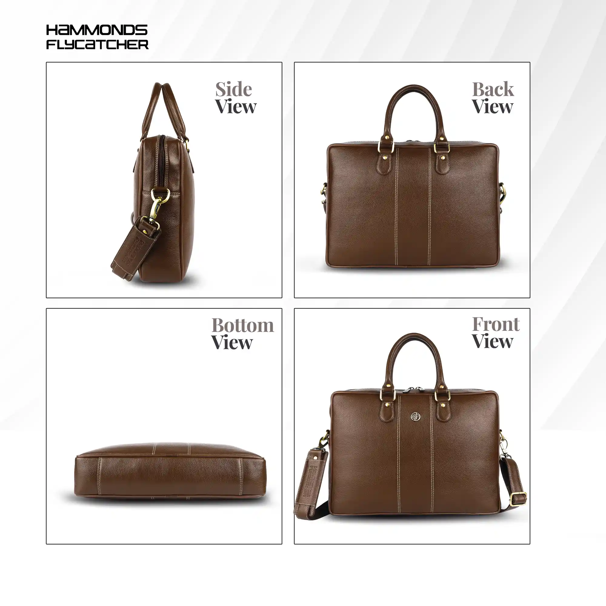 Laptop Shoulder Bag for Men- Genuine Leather Bag With Multiple Compartments- 1 Year Warranty - Image 5